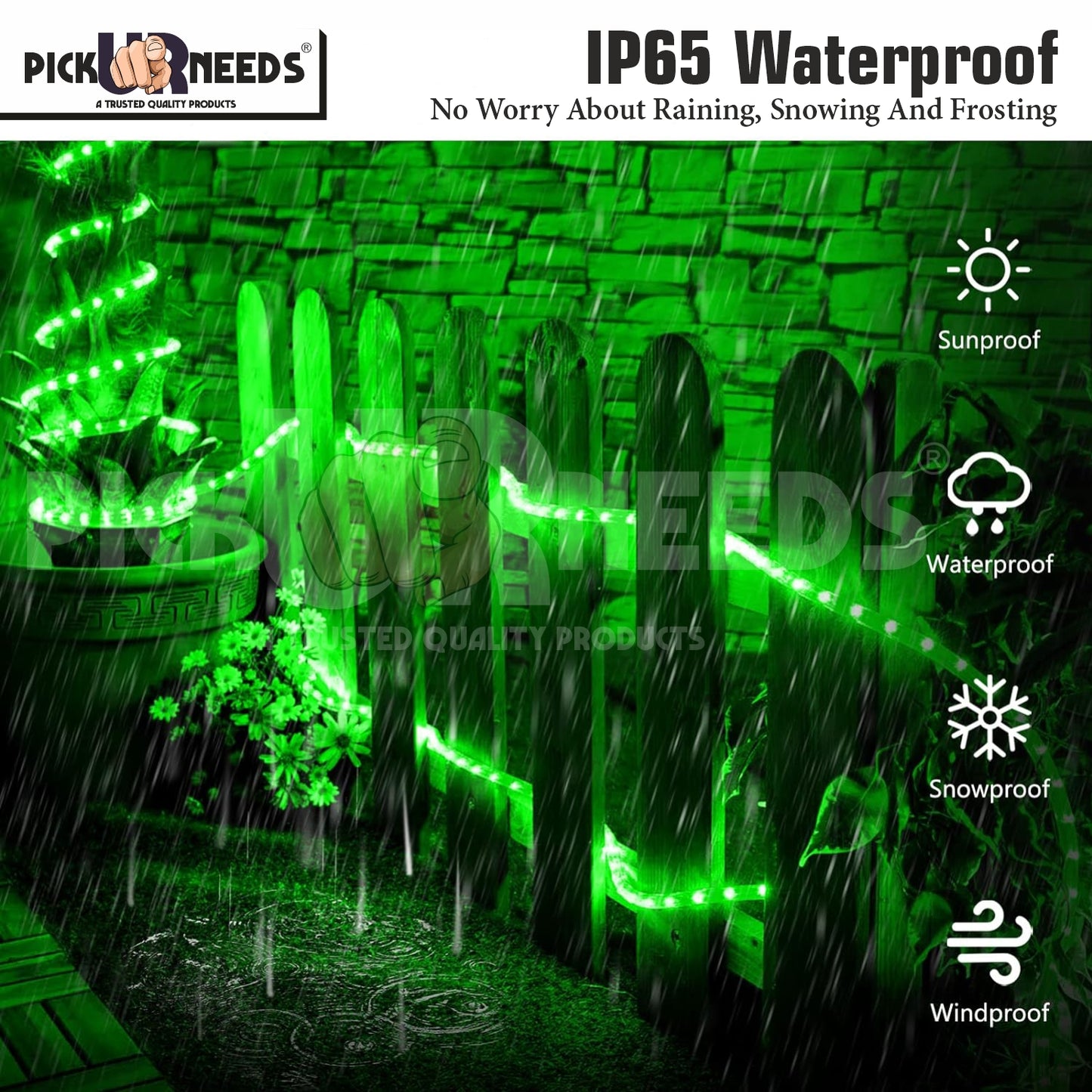 Pick Ur Needs 20M 2400 LED Strip Light-ultra-bright, energy-efficient white LED strip.
