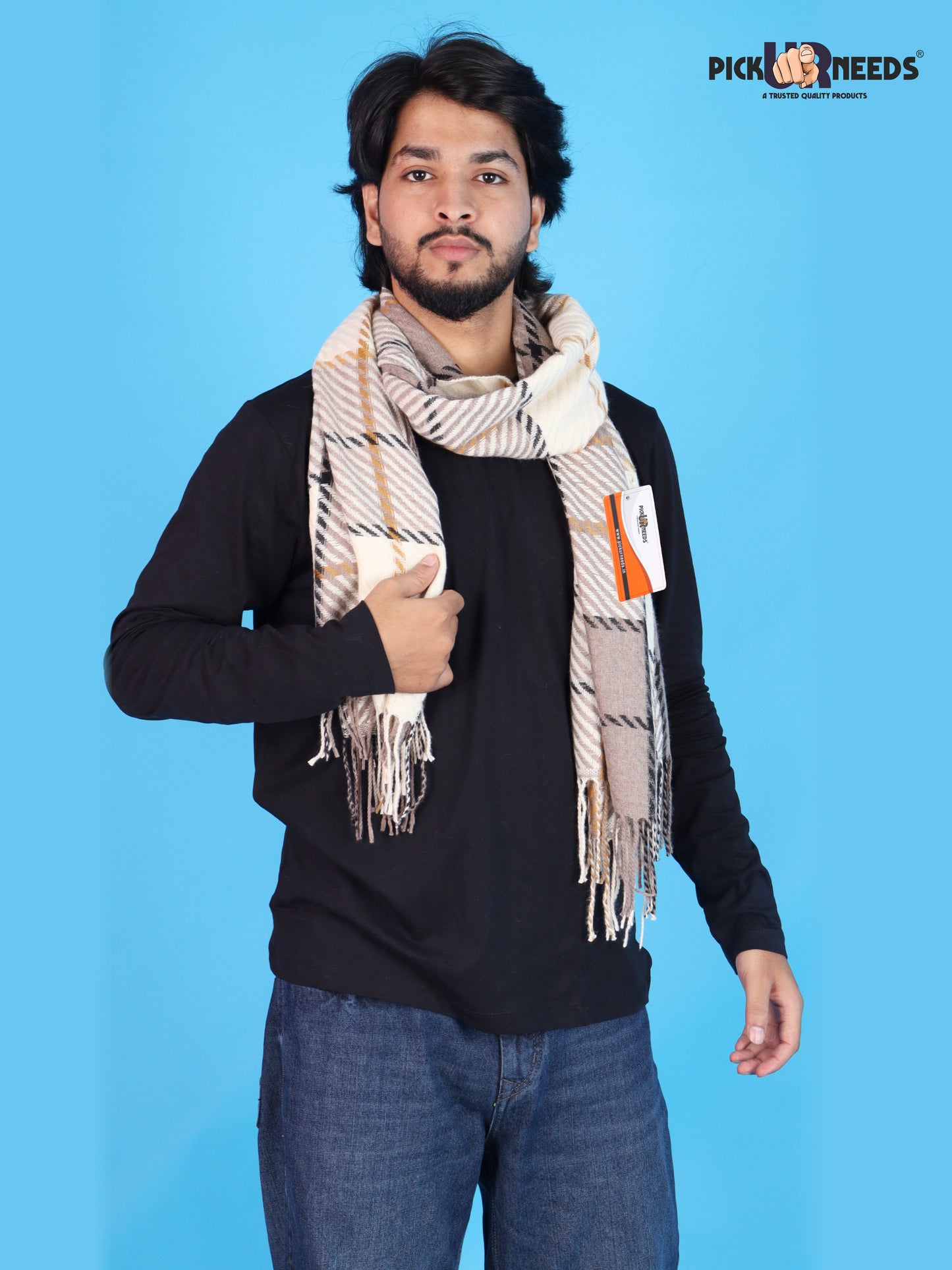 Pick Ur Needs Warm Soft Woolen Shawl for Men Soft Warm Traditional Shoulder Wrap