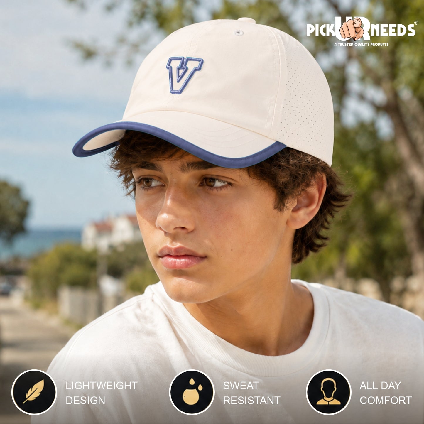 Pick Ur Needs Unisex Sports Baseball Cap Breathable Quick-Dry Summer Cap with Adjustable Strap