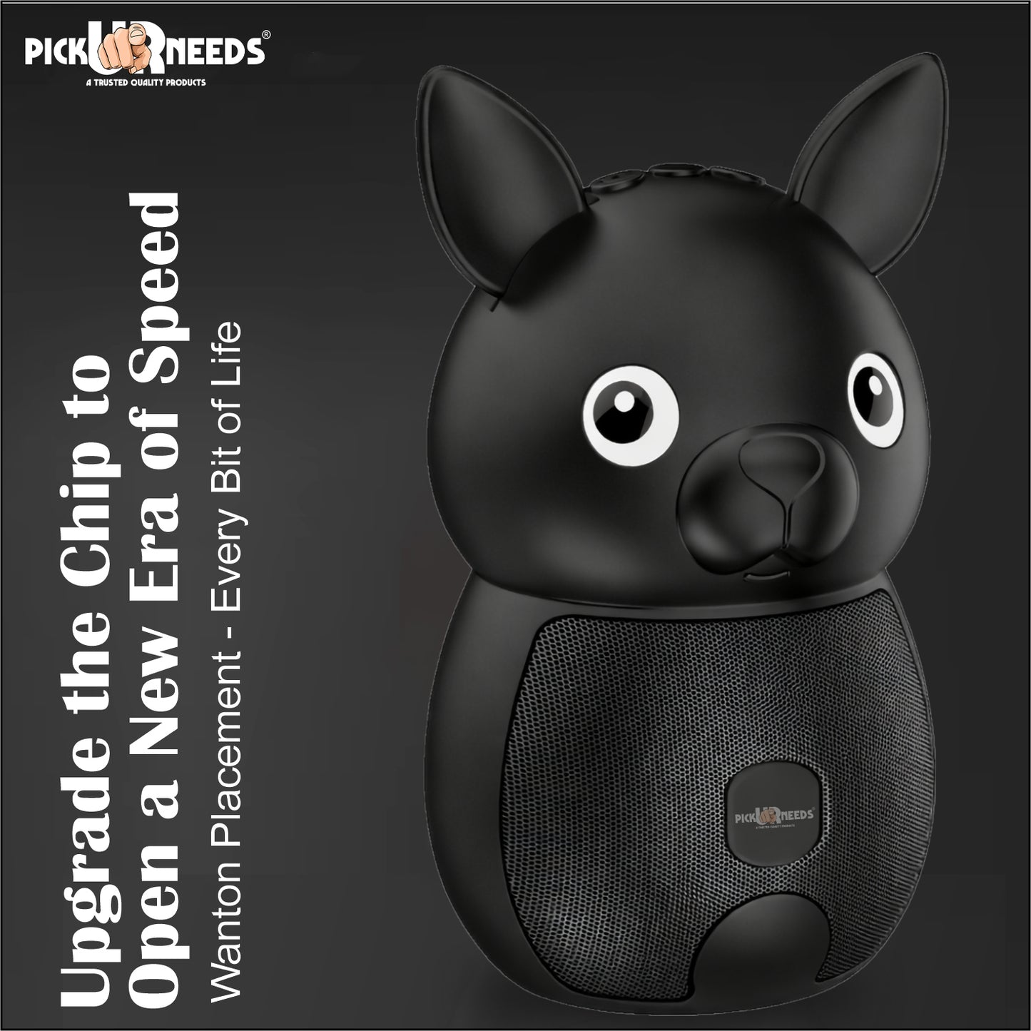 Pick Ur Needs Bunny Bluetooth Speaker | Cute Portable Wireless Speakers with TWS, FM Radio, USB & TF Card | Rechargeable Mini Speaker for Kids & Desk Use