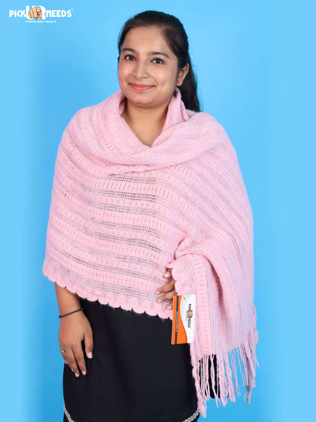 Pick Ur Needs Womens & Girls Winter Soft Warm Knitted Elegant Wool Muffler Stole For Casual and Office