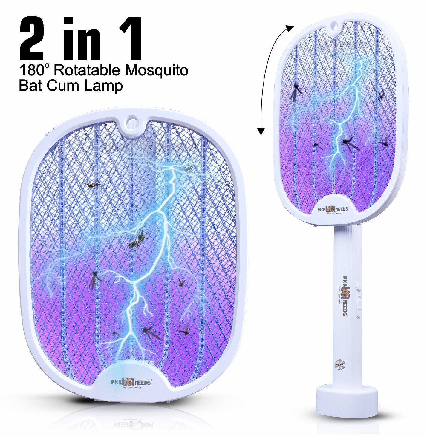 Pick Ur Needs Mosquito Bat/Racket Rechargeable Electric Insect Killer for Indoor Outdoor Use