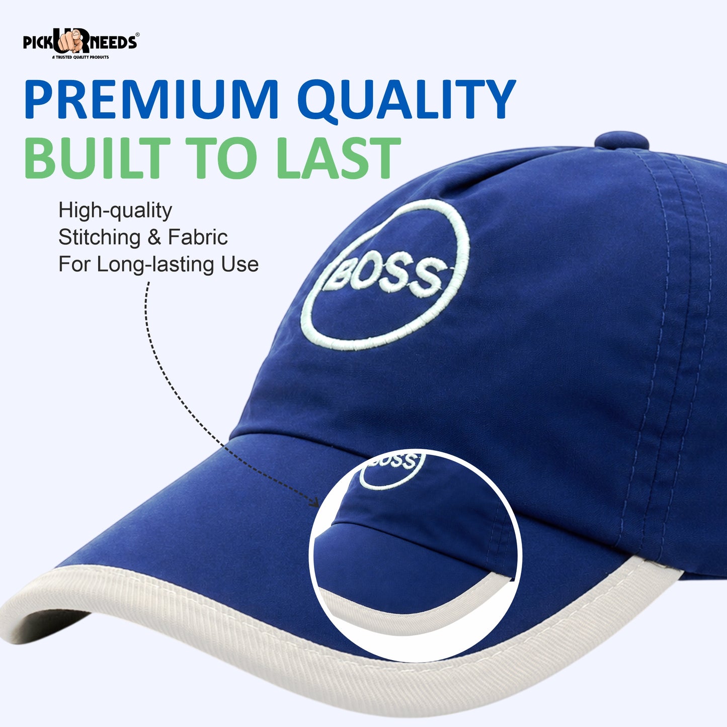 Pick Ur Needs Breathable Baseball Kids Hat Cap with Adjustable Strap Soft Breathable Cotton Hat for Boys & Girls