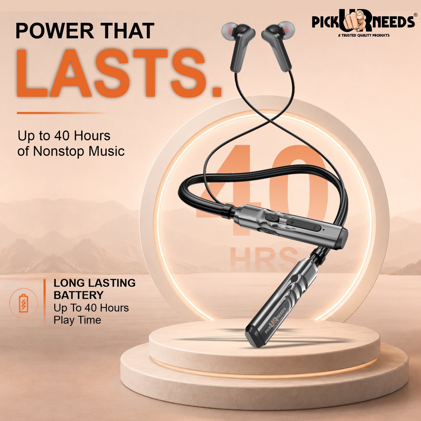 Bluetooth Neckband Earbuds with Strong Battery Backup & Comfortable Fit