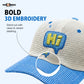 Pick Ur Needs Teenager Stylish Mesh Cap Lightweight Breathable Baseball Hat with “Hi” Embroidery Sun Protection Adjustable Snapback Cap for Boys & Girls