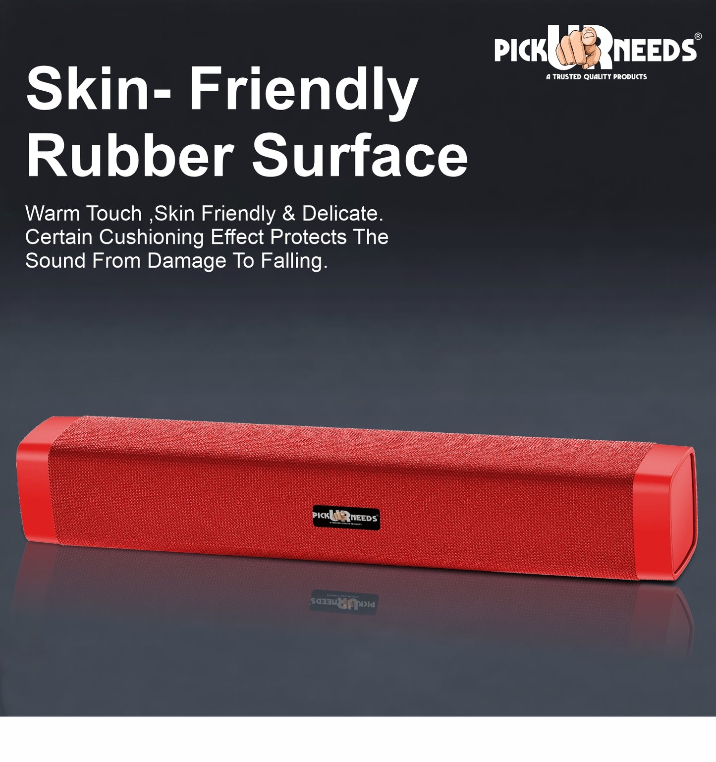 Pick Ur Needs Rechargeable 10W Wireless Bluetooth Soundbar Speaker with 1200mAh Battery, FM Radio, TF Card, USB & AUX Support – 4 Hours Playtime Home & Outdoor Speakers