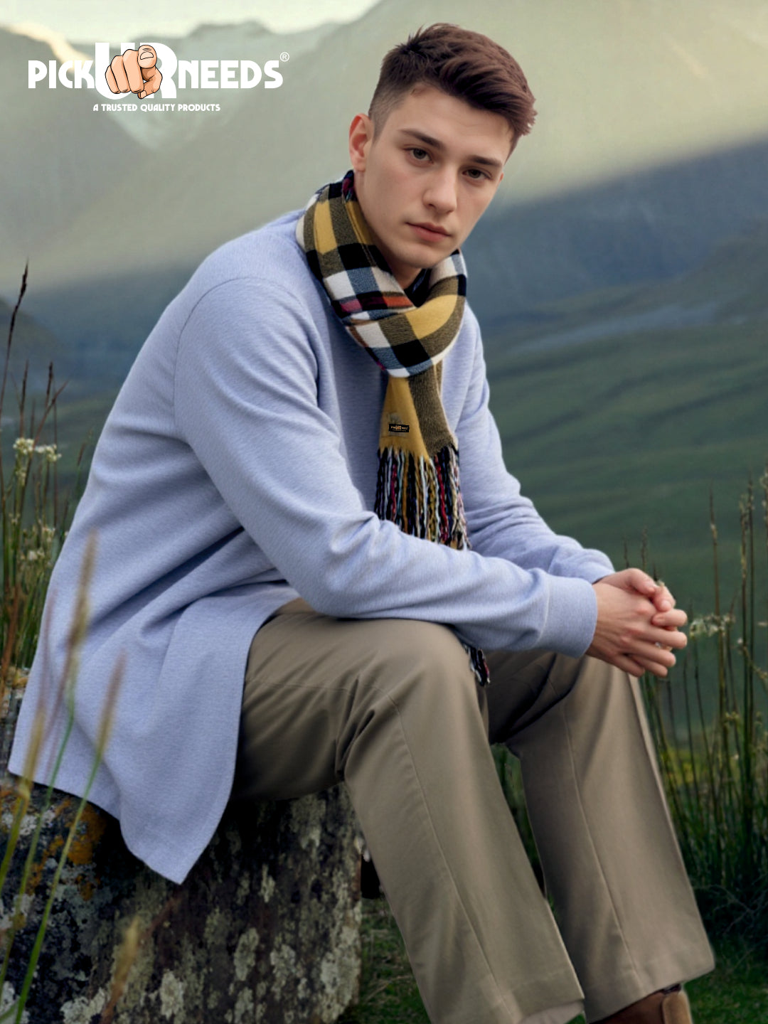 Pick Ur Needs Stylish Mens Muffler  Warm, Soft & Trendy Wint