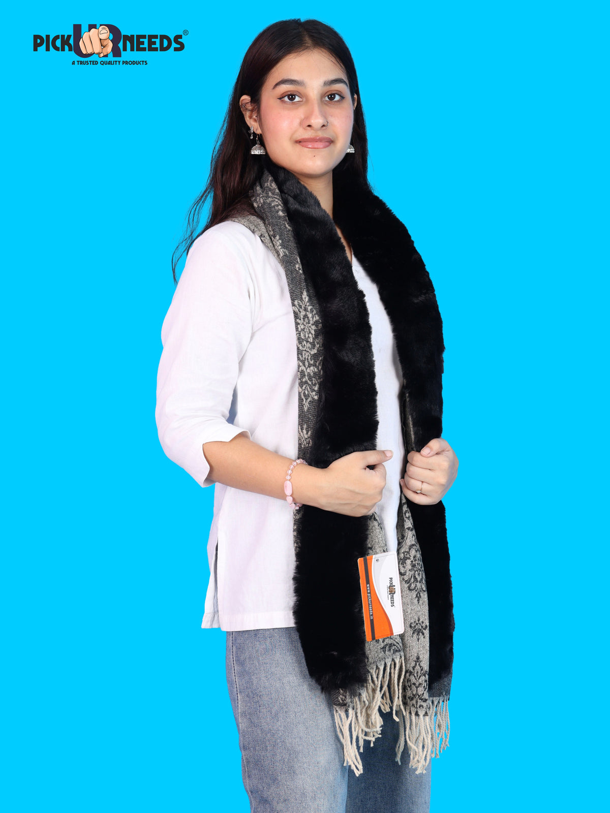Pick Ur Needs Pashmina Self Design Women Shawl