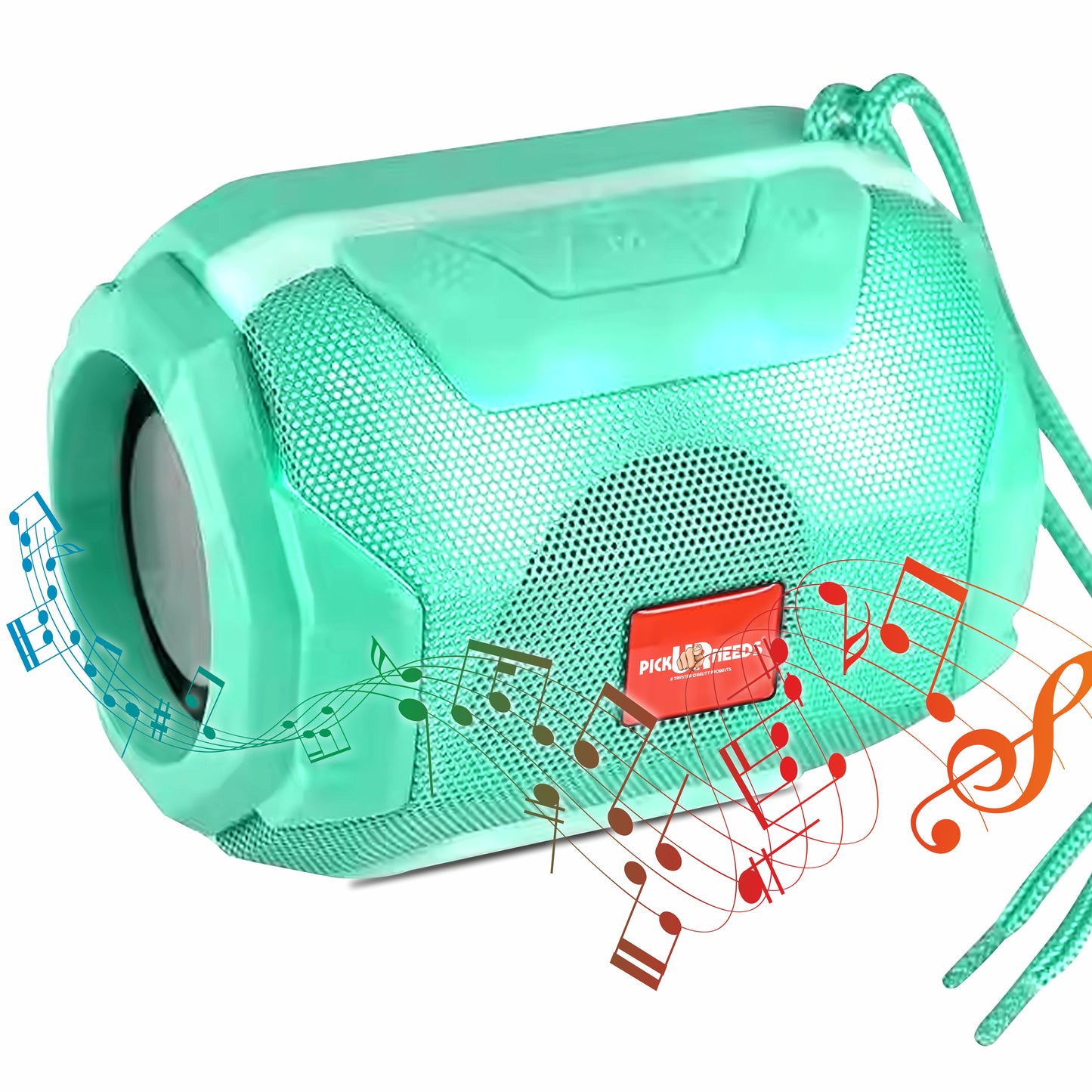 Pick Ur Needs Mega Bass Portable Wireless Bluetooth Speaker | Water Proof | Splash Proof | Premium Speaker Compatible with All Mobile Phone (Color AS PER Availability) 5 W Bluetooth Speaker