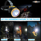 Pick Ur Needs 200W Laser Rechargeable Headlamp With Straps For Outdoor Usage 3600 mAh Battery 5 hrs Torch Emergency Light