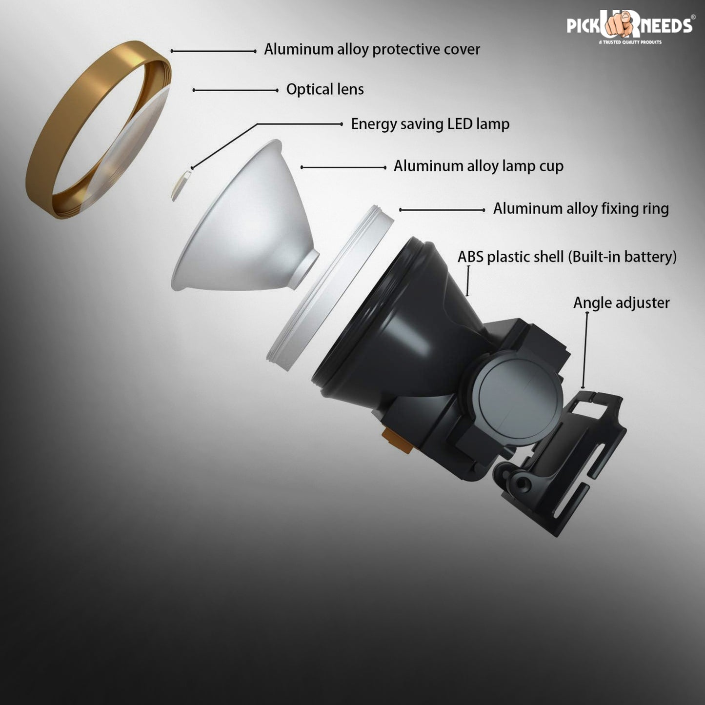 Pick Ur Needs 200W Laser Rechargeable Headlamp With Straps For Outdoor Usage 3600 mAh Battery 5 hrs Torch Emergency Light