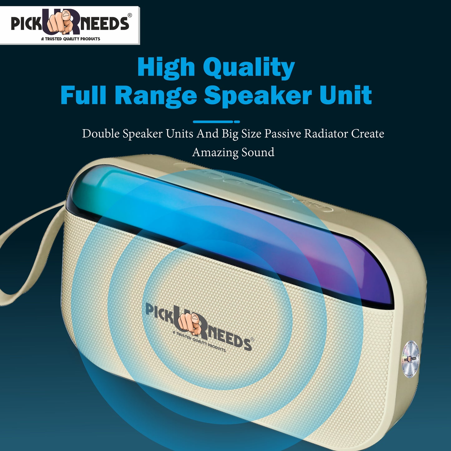 Pick Ur Needs Portable Wireless Speaker With RGB Light TF Card/USB Device Hands Free Calling 5 W Bluetooth Speaker