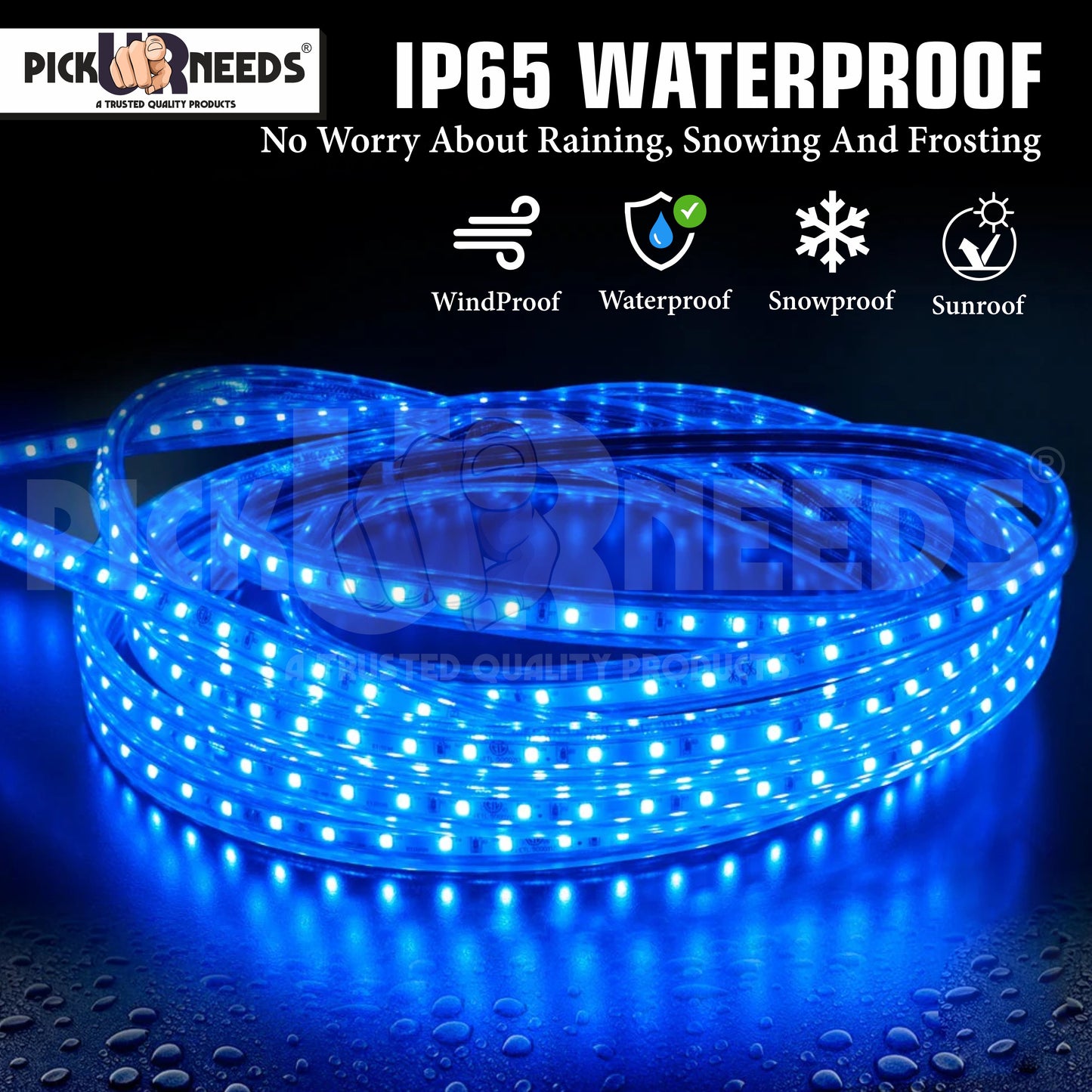 Pick Ur Needs 1200 LEDs 10 M Strip Rope Lights / Strip Light Blue Color Functional / Festival  Decoration Light