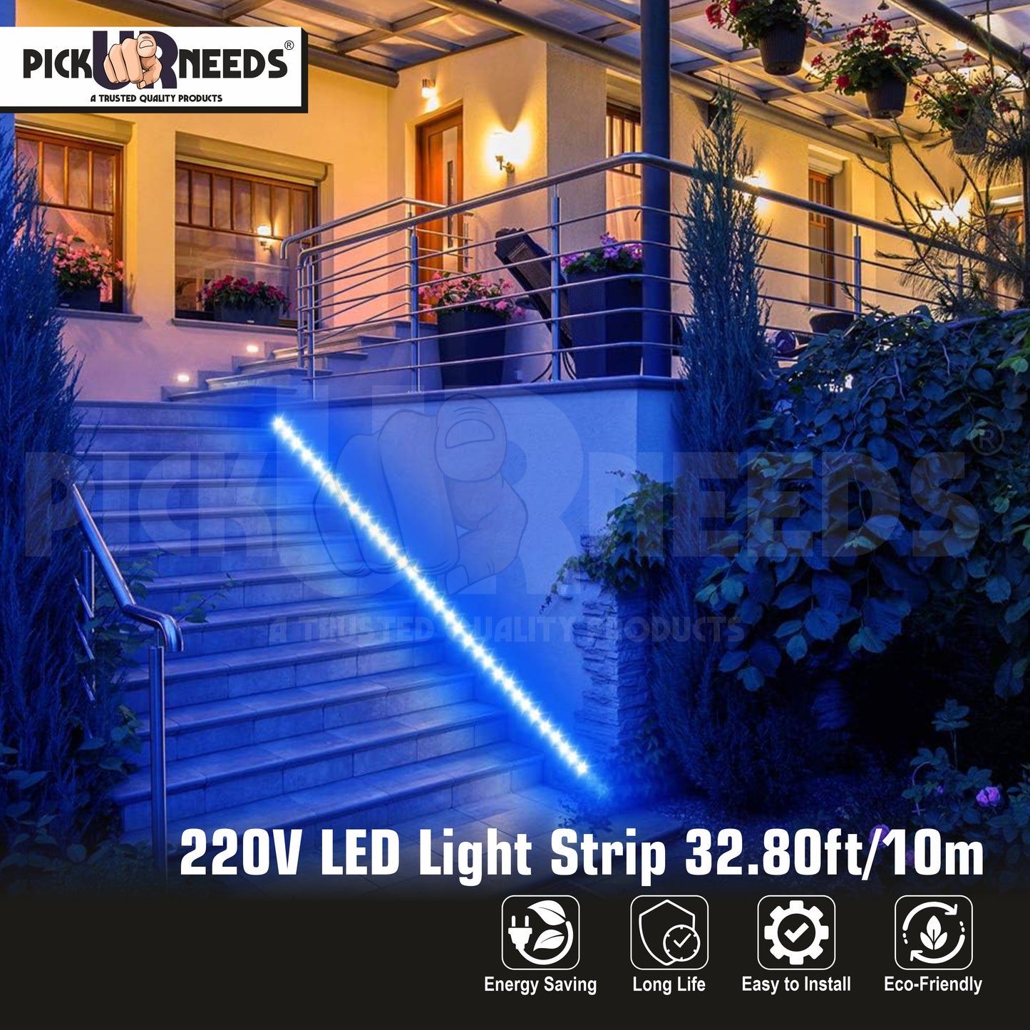 Pick Ur Needs 1200 LEDs 10 M Strip Rope Lights / Strip Light Blue Color Functional / Festival  Decoration Light