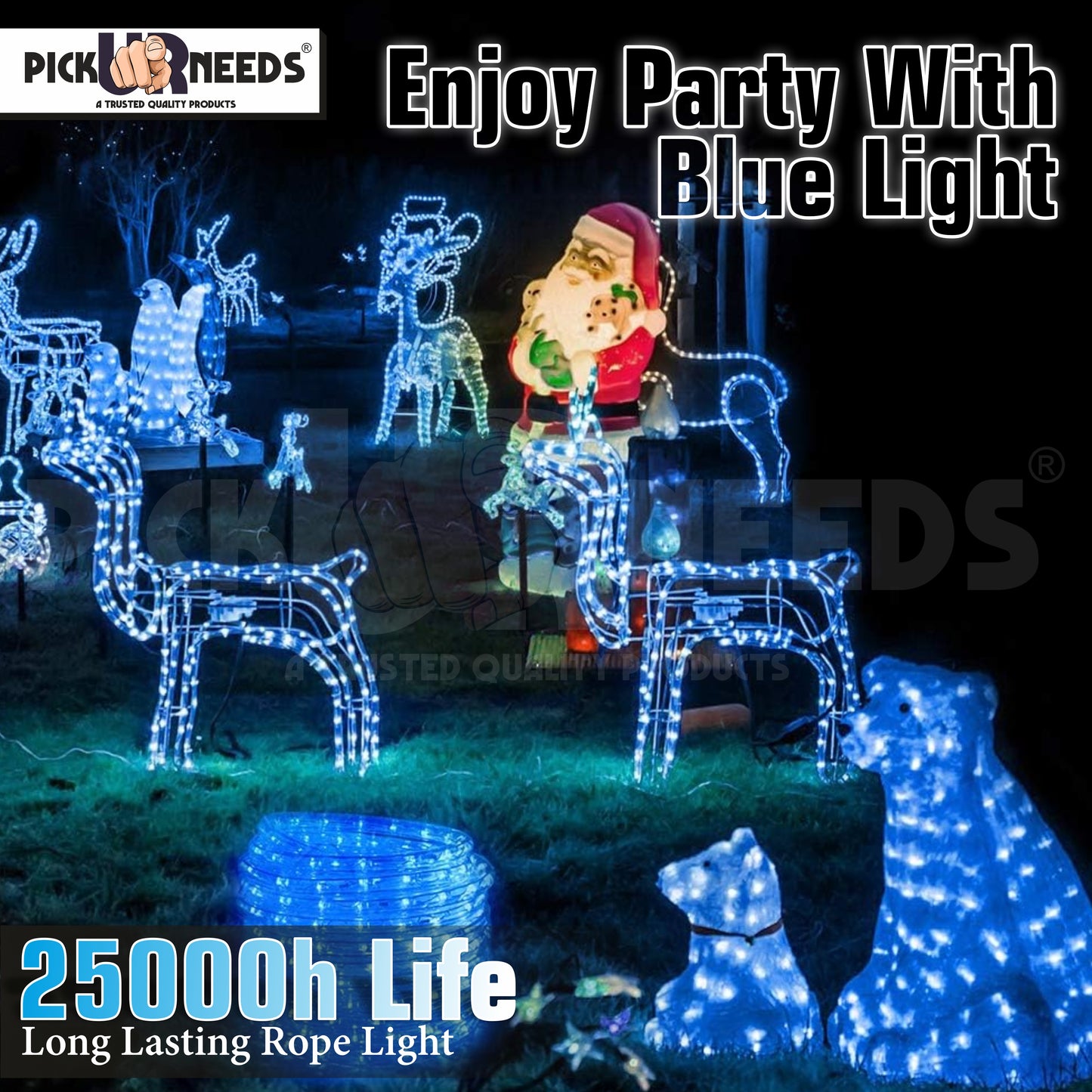 Pick Ur Needs 1200 LEDs 5 m Multicolor Steady Strip Rice Lights  (Pack of 1)