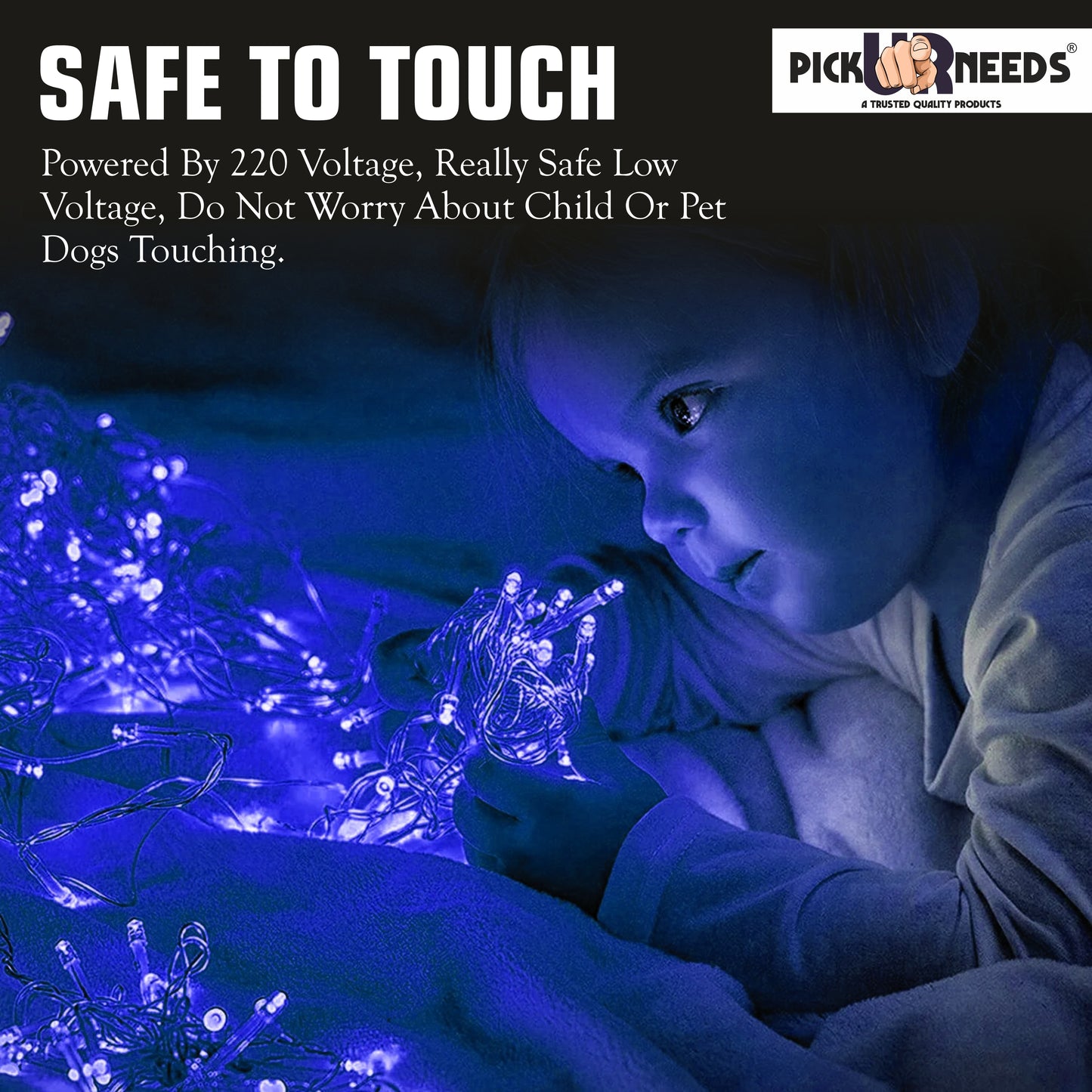 Pick Ur Needs 60 LEDs 20 m Yellow Steady String Rice Lights  (Pack of 4)
