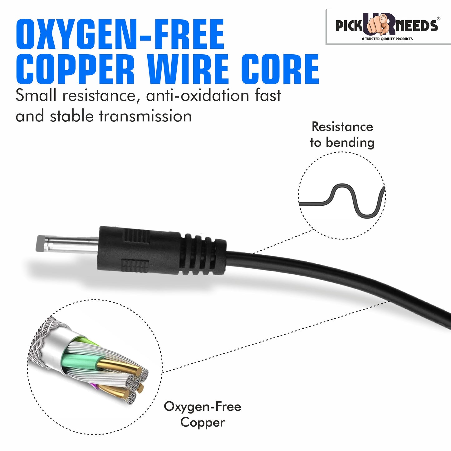 Pick Ur Needs Round Shape Pin Adapter For Head Lamp Light Charging Copper Wire Cable 3 hrs Torch Emergency Light
