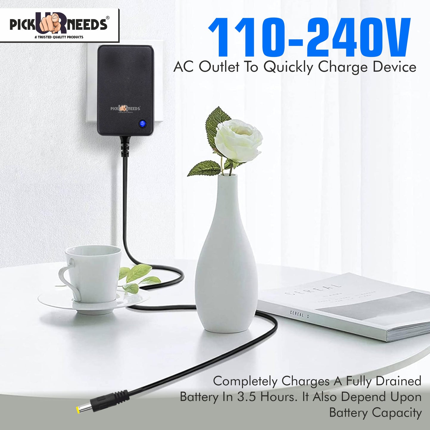 Pick Ur Needs Emergency Light / Torch Light Charging Adapter With I.C Based Auto Cut Charging 0 hrs Torch Emergency Light