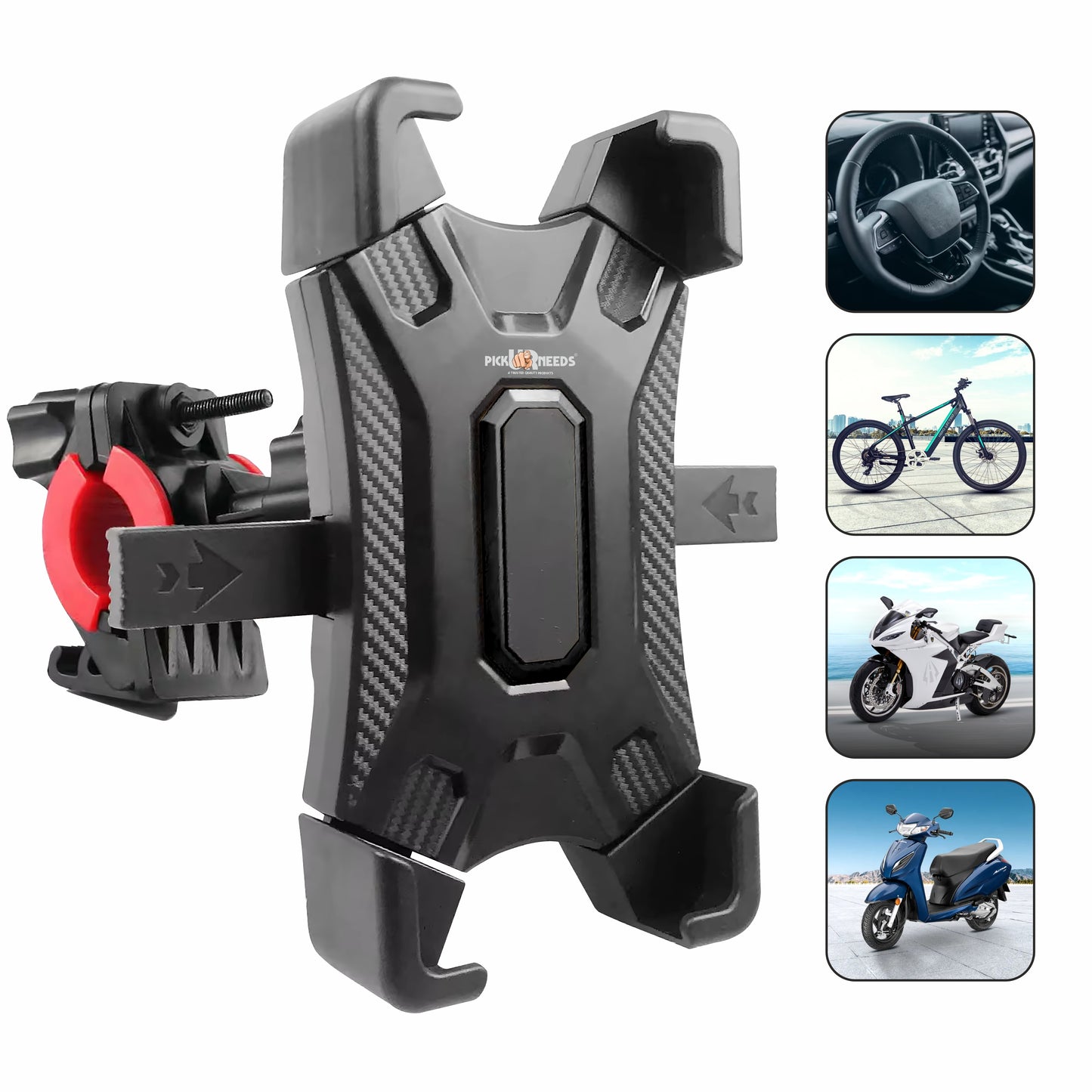 Pick Ur Needs Bike Mobile Phone Holder Universel Bracket 360° Rotate Compact  With Perfect Fit Mobile Holder