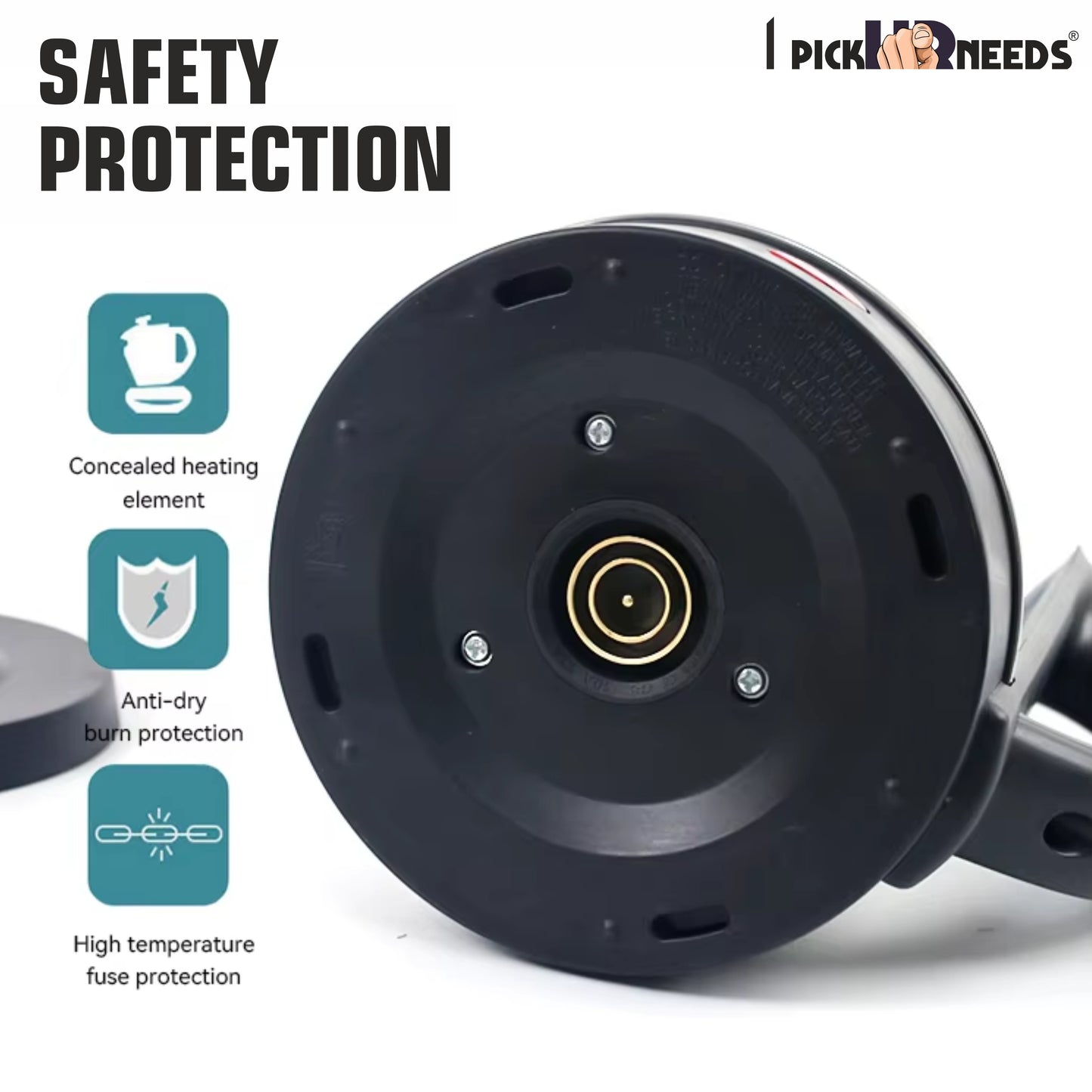 Pick Ur Needs Premium Stainless Steel Interior And Exterior With 360° Swivel Base 2000 Watts For Fast Boiling Electric Kettle 2 liter,