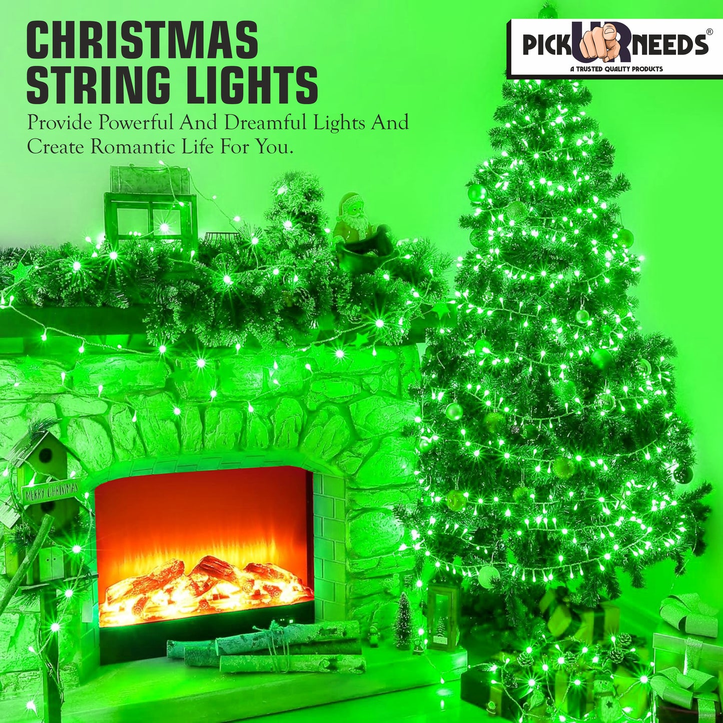Pick Ur Needs 60 LEDs 20 m Beige Steady String Rice Lights  (Pack of 2)