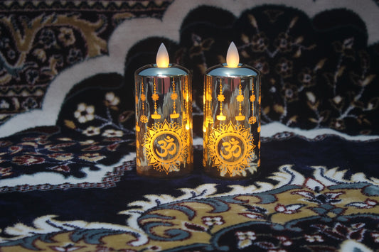 Pick Ur Needs Flameless Diya LED Tea Light Candle – Realistic Moving Flame | Battery Operated Acrylic Pillar Candle for Home Decor, Diwali & Christmas