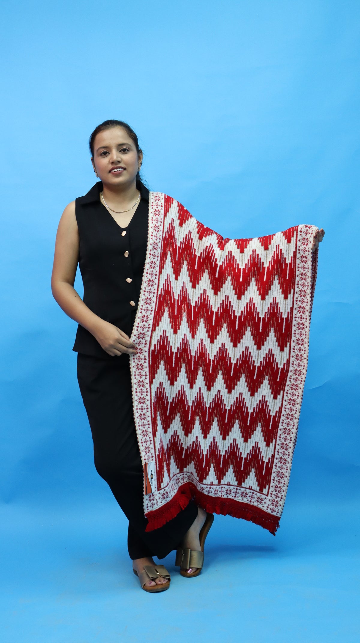 Pick Ur Needs Premium Wool Shawl For Womens & Girls Winter Muffler Soft Knitted Designer Wrap Warm Stole