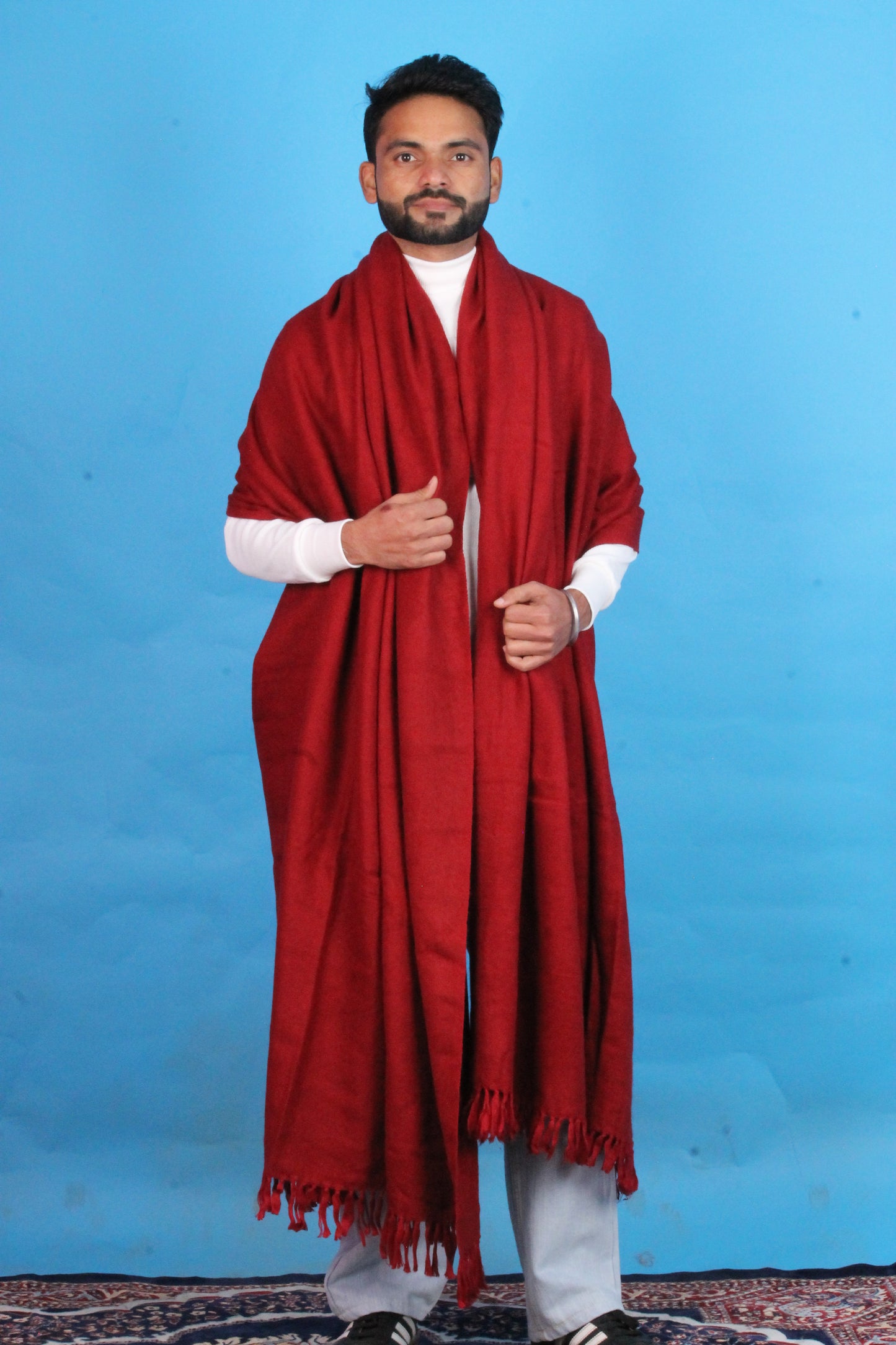 Pick Ur Needs Loyi Traditional Shawl for Men Soft Warm Winter Loi Shawls for Office & Traditional Use Full Length Winter Wrap