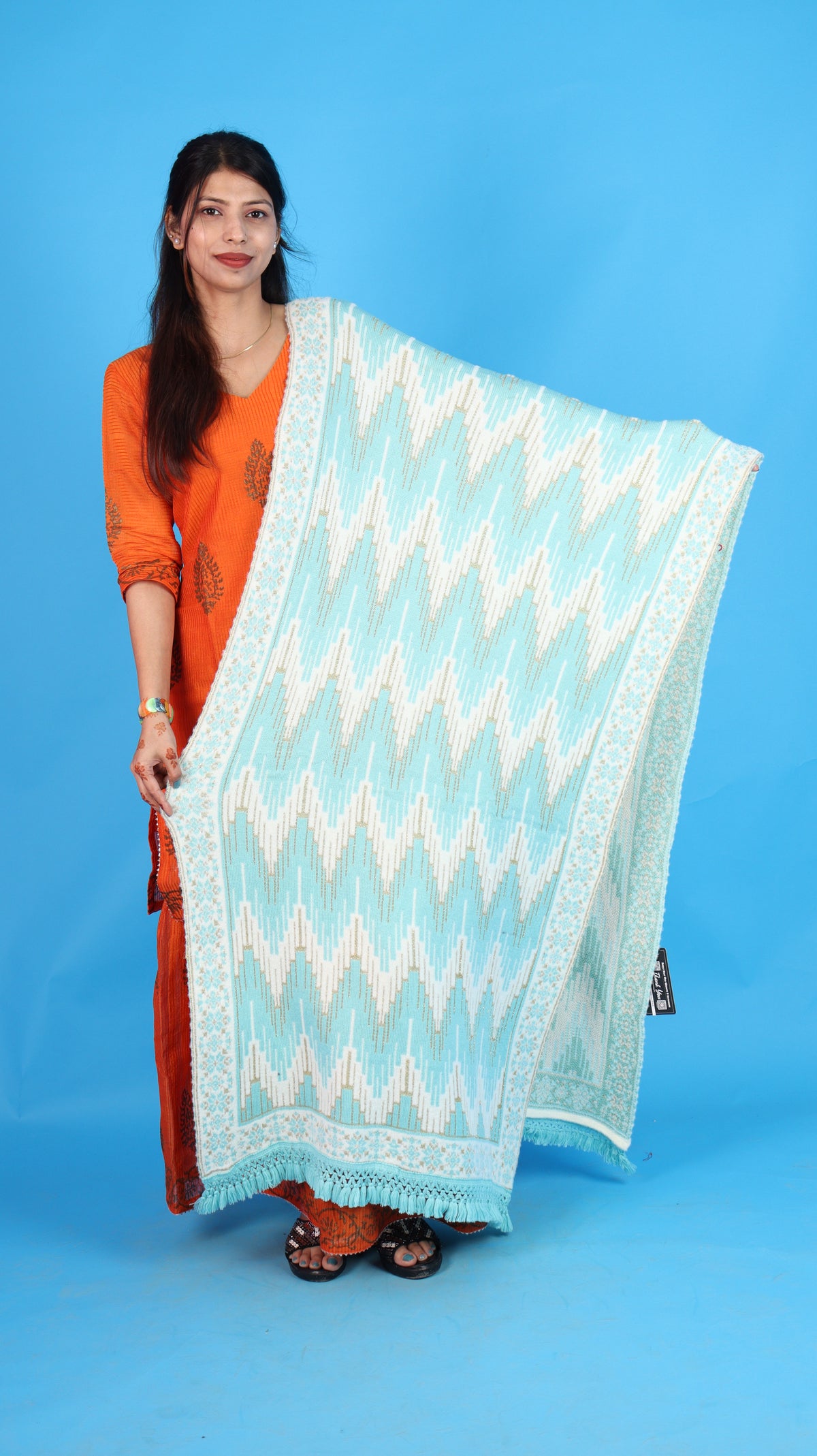 Pick Ur Needs Premium Wool Shawl For Womens & Girls Winter Muffler Soft Knitted Designer Wrap Warm Stole