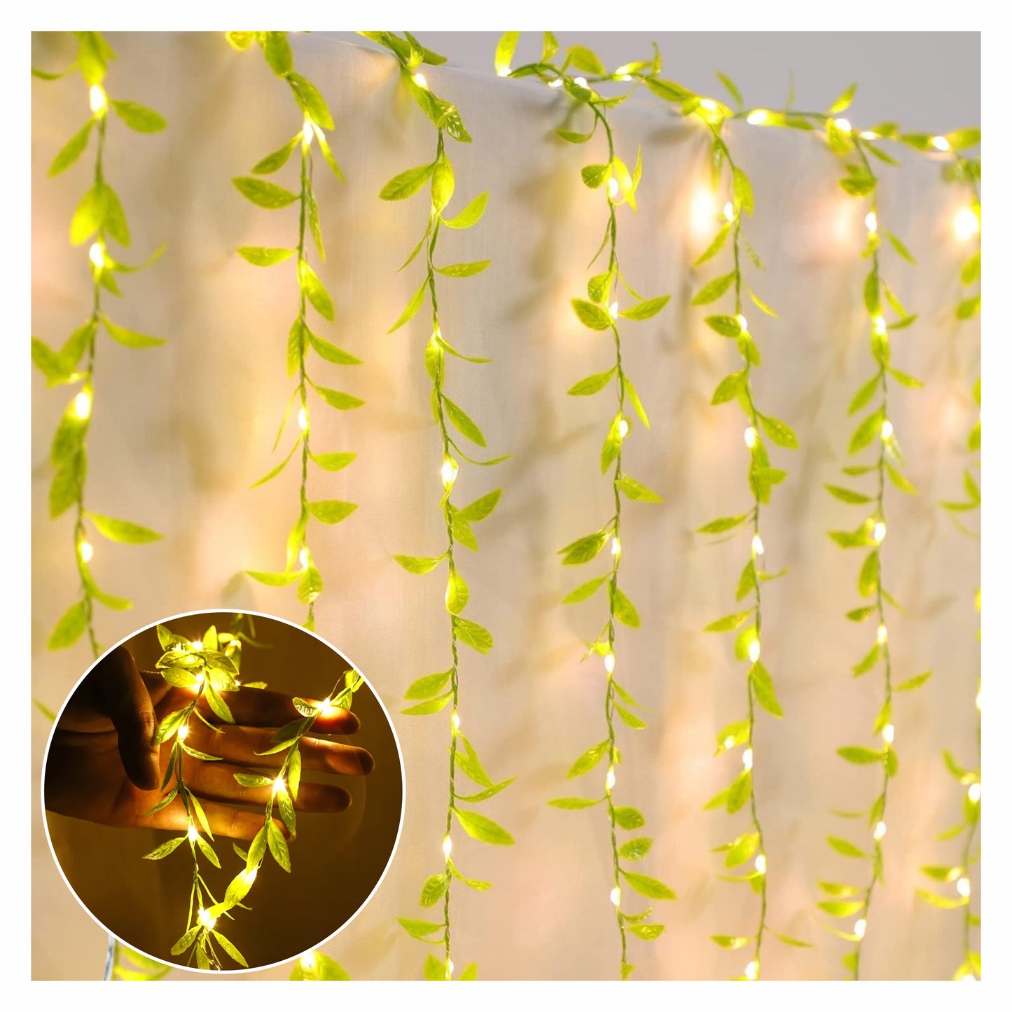Pick Ur Needs 1 LEDs 3 m Beige Color Changing Leaf Rice Lights  (Pack of 1)