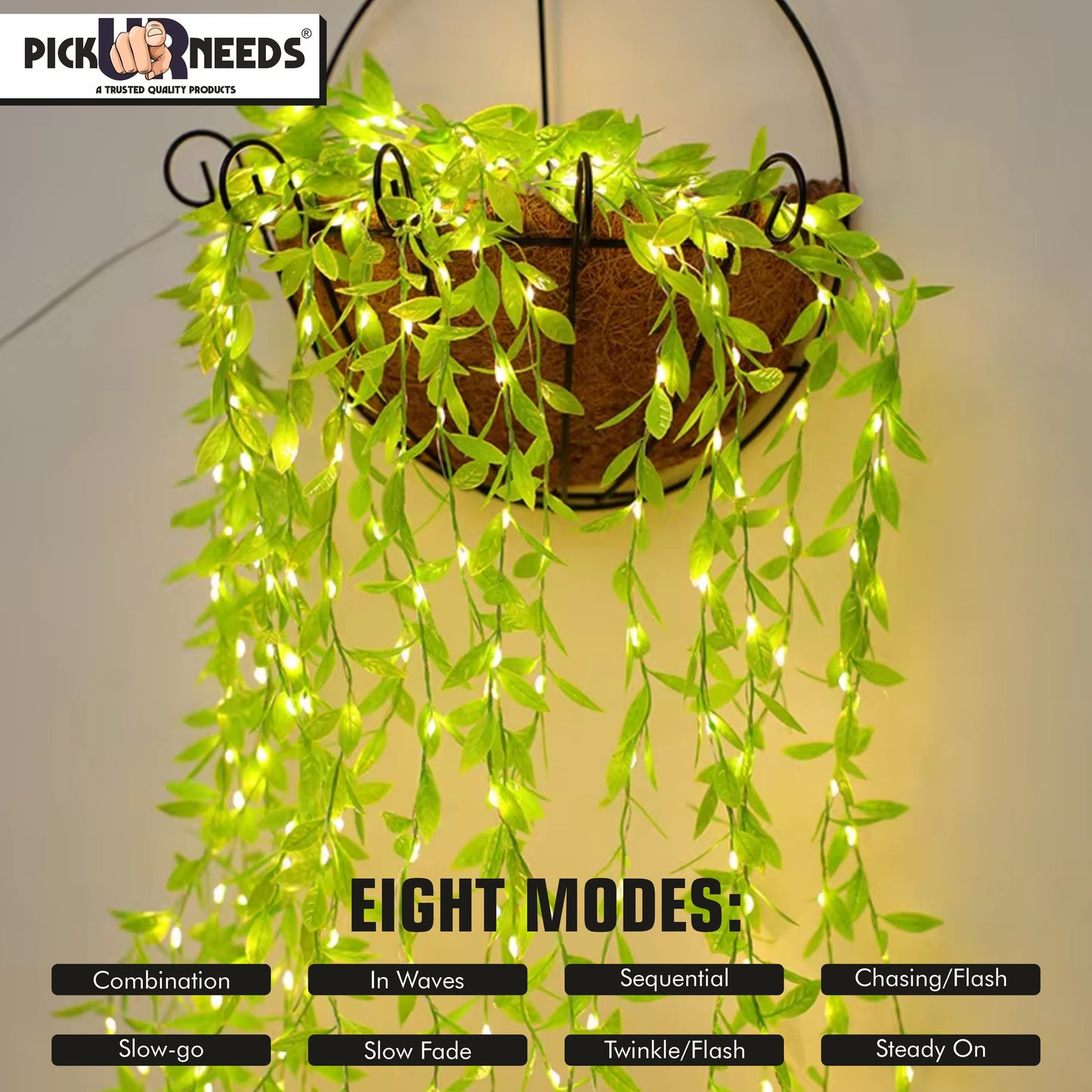 Pick Ur Needs 1 LEDs 3 m Beige Color Changing Leaf Rice Lights  (Pack of 1)