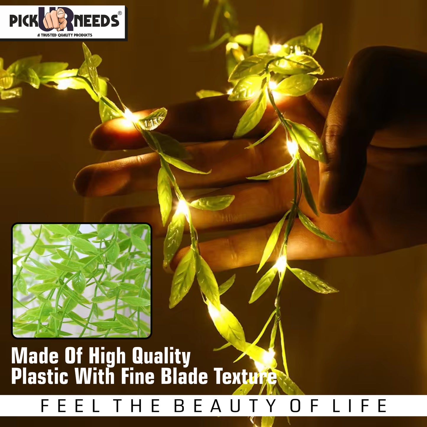 Pick Ur Needs 1 LEDs 3 m Beige Color Changing Leaf Rice Lights  (Pack of 1)