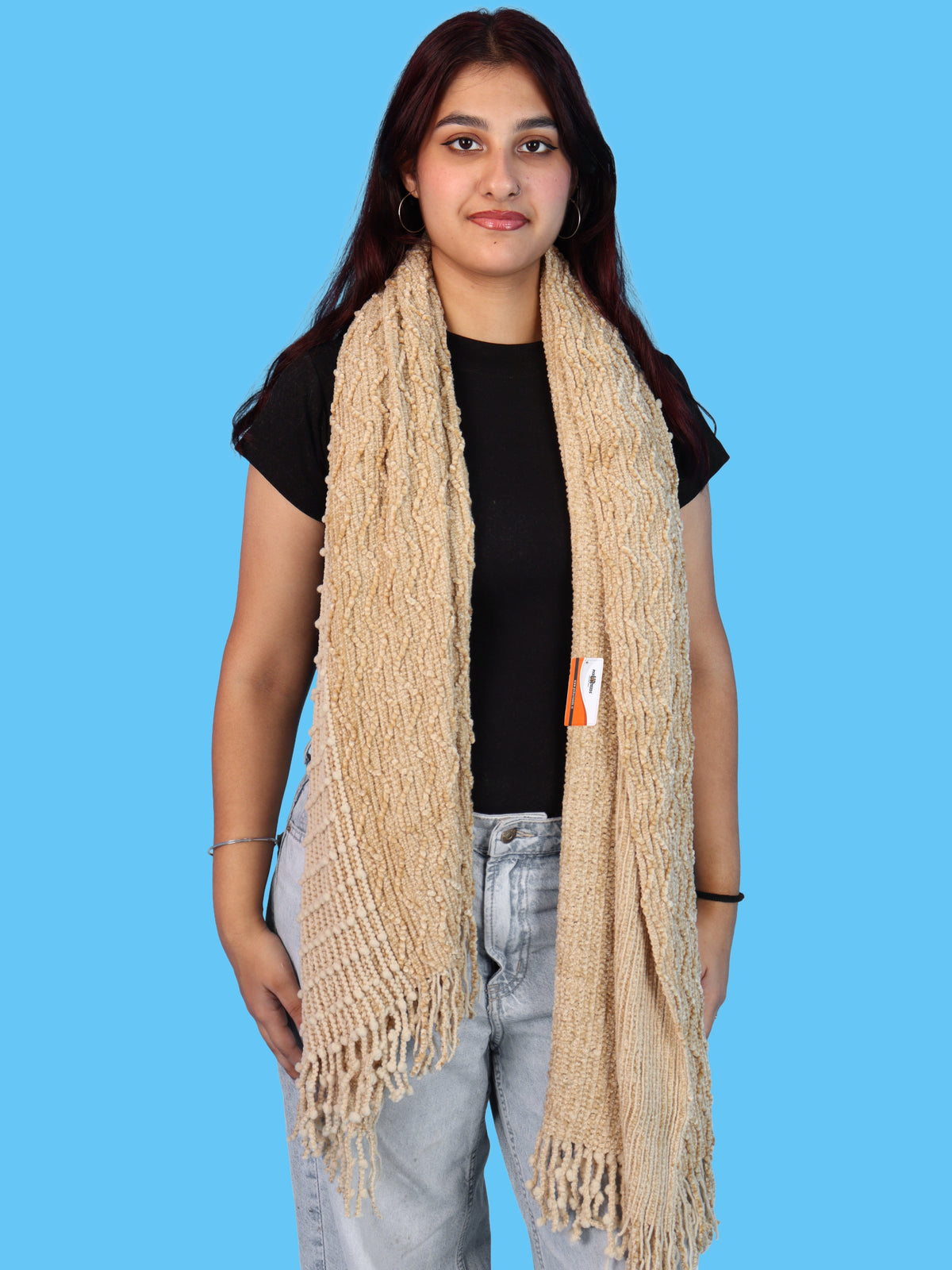 Pick Ur Needs Winter Premium Muffler for Women Soft Textured Woven with Elegant Fringe Detailing Warm For Girls