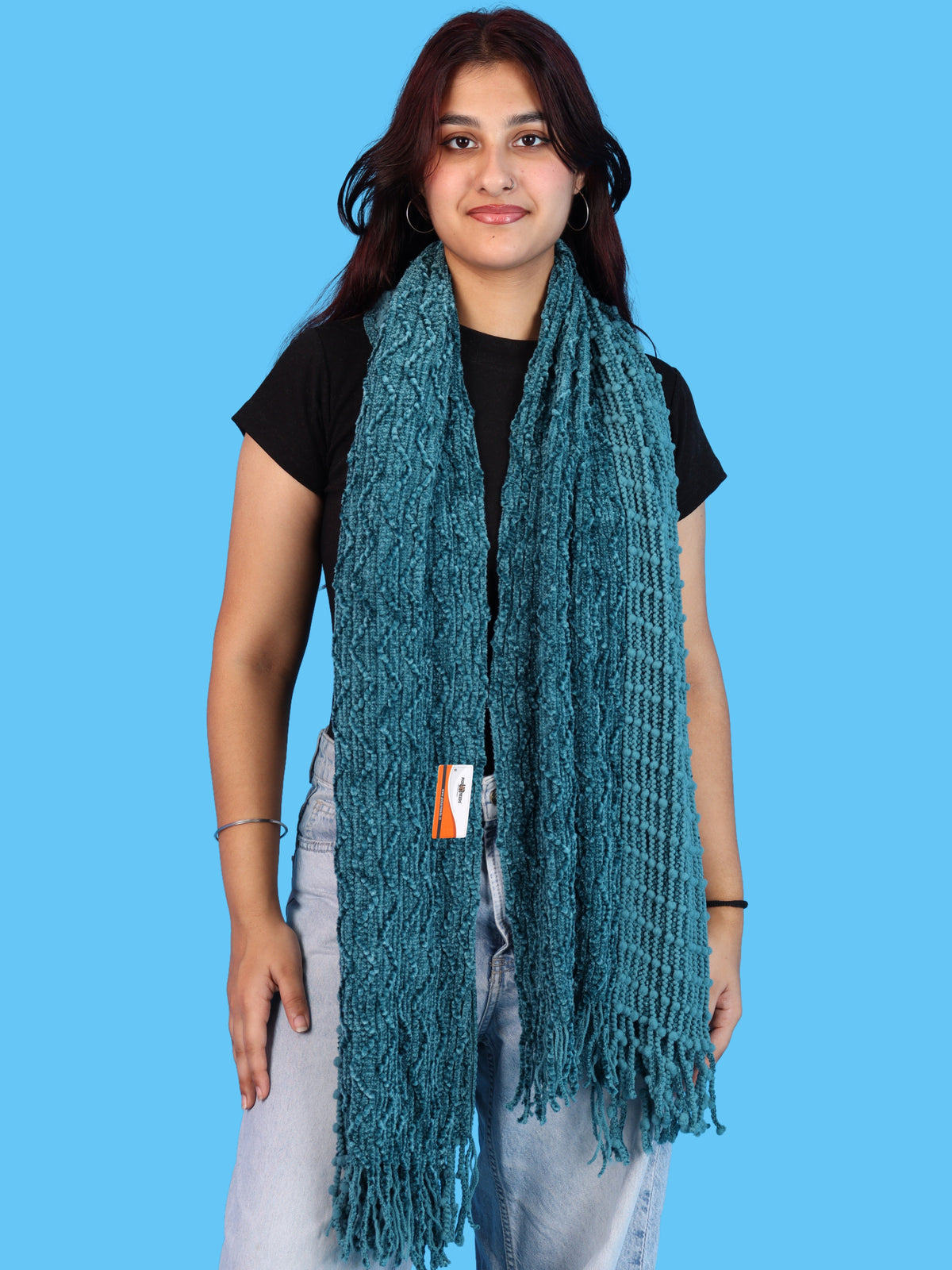 Pick Ur Needs Winter Premium Muffler for Women Soft Textured Woven with Elegant Fringe Detailing Warm For Girls