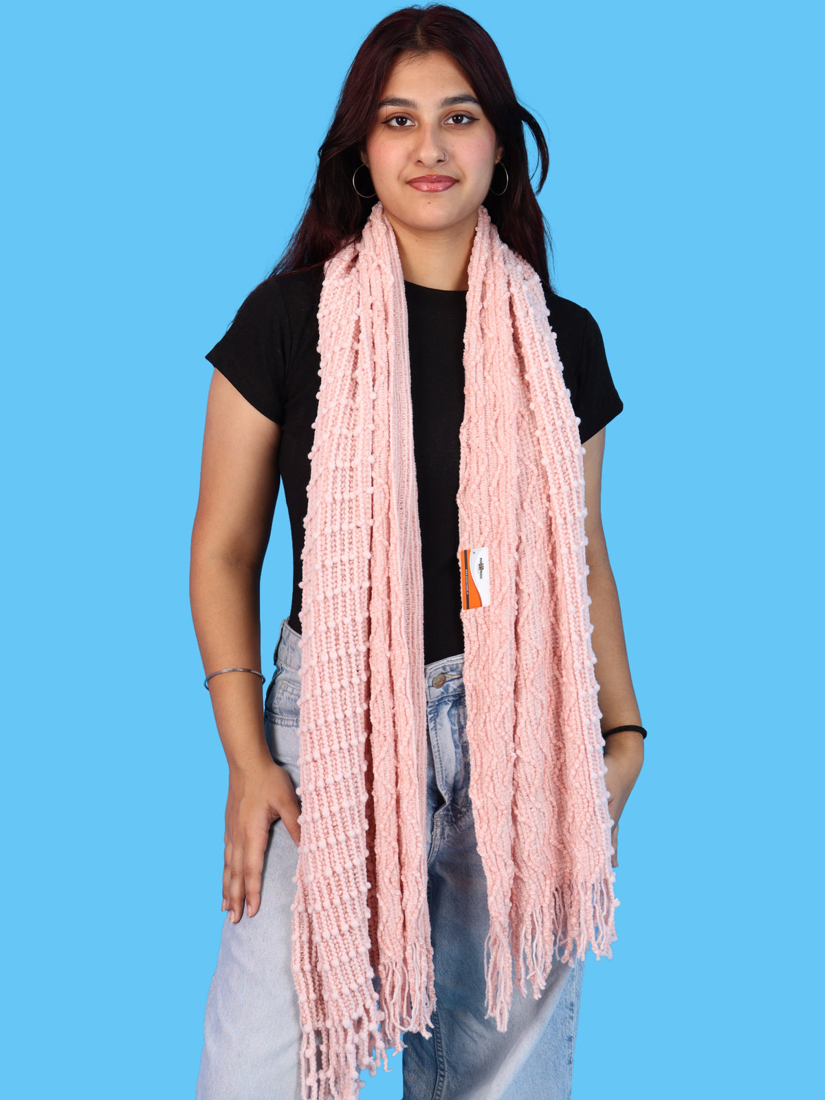 Pick Ur Needs Winter Premium Muffler for Women Soft Textured Woven with Elegant Fringe Detailing Warm For Girls