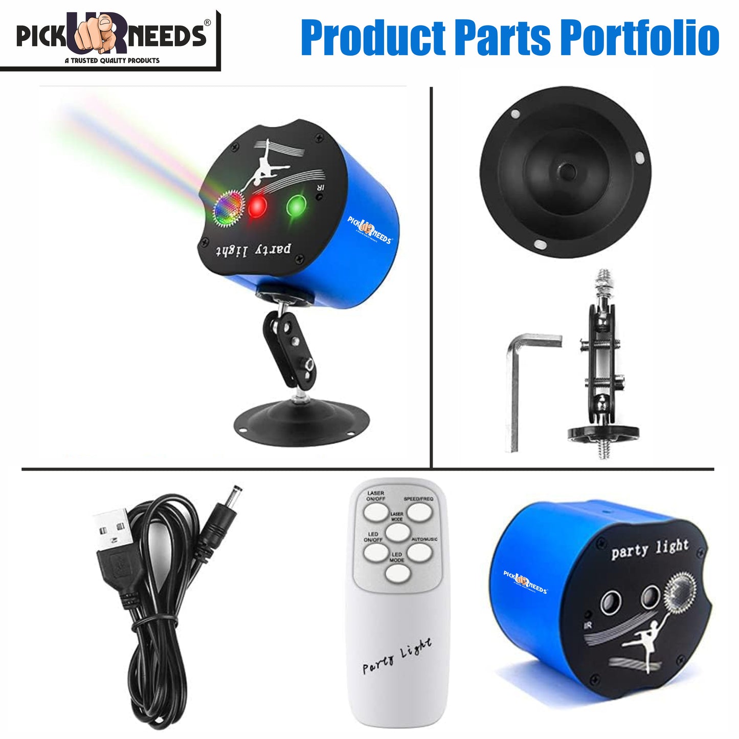 Pick Ur Needs 10 LEDs 100 m Multicolor Color Changing, Flickering, Steady Disco Rice Lights