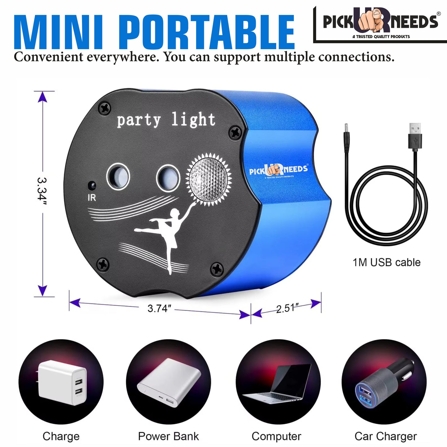 Pick Ur Needs 10 LEDs 100 m Multicolor Color Changing, Flickering, Steady Disco Rice Lights