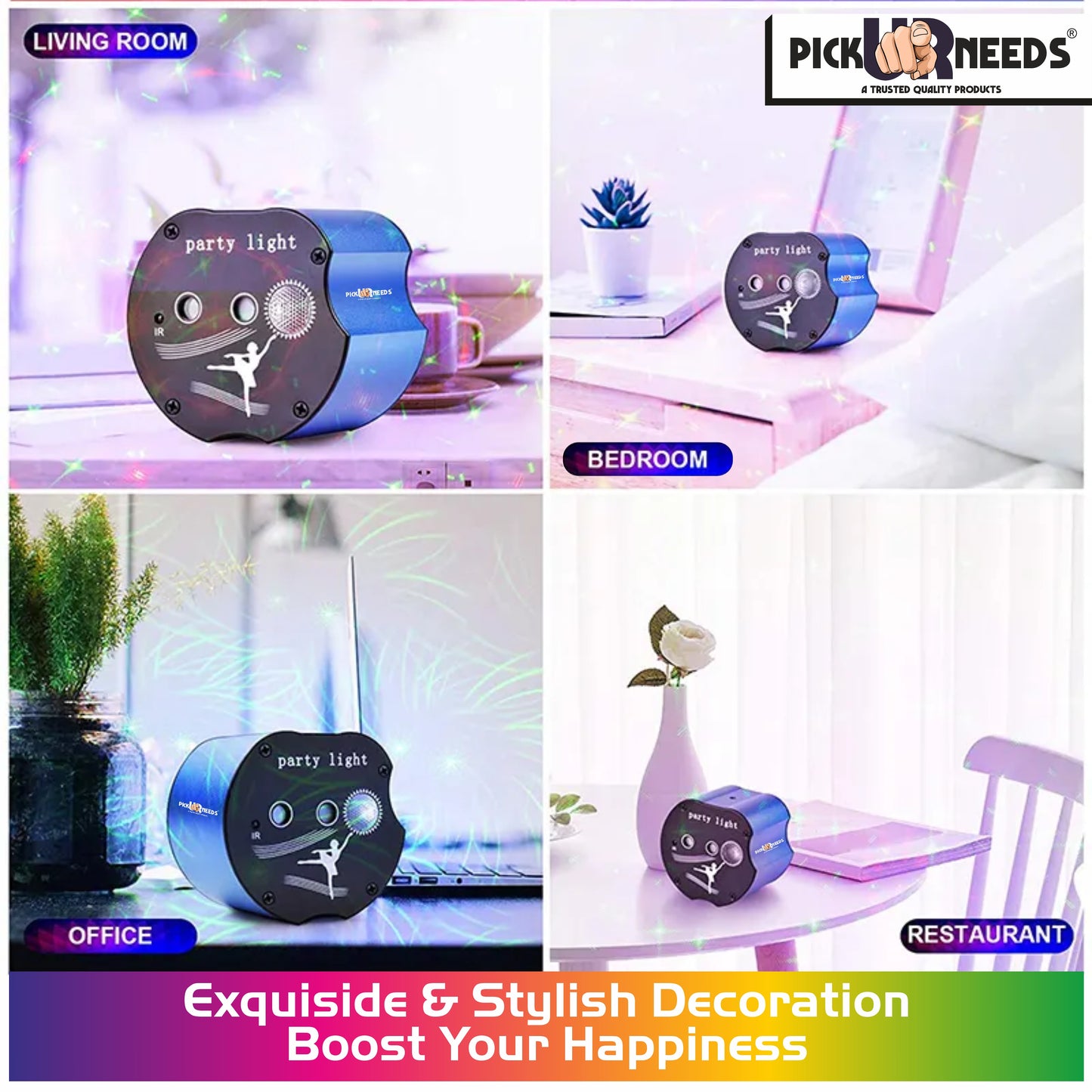 Pick Ur Needs 10 LEDs 100 m Multicolor Color Changing, Flickering, Steady Disco Rice Lights