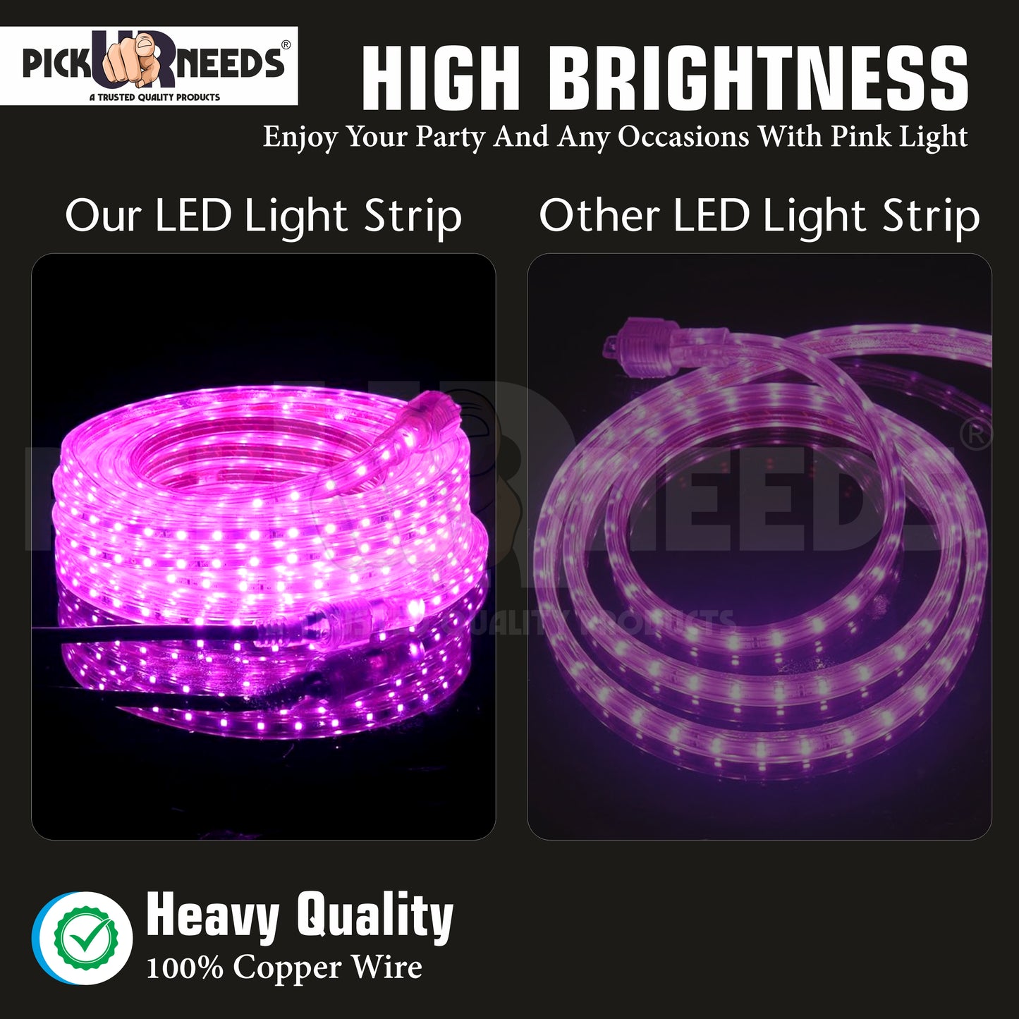 Pick Ur Needs 1200 LEDs 5 m Multicolor Steady Strip Rice Lights  (Pack of 1)