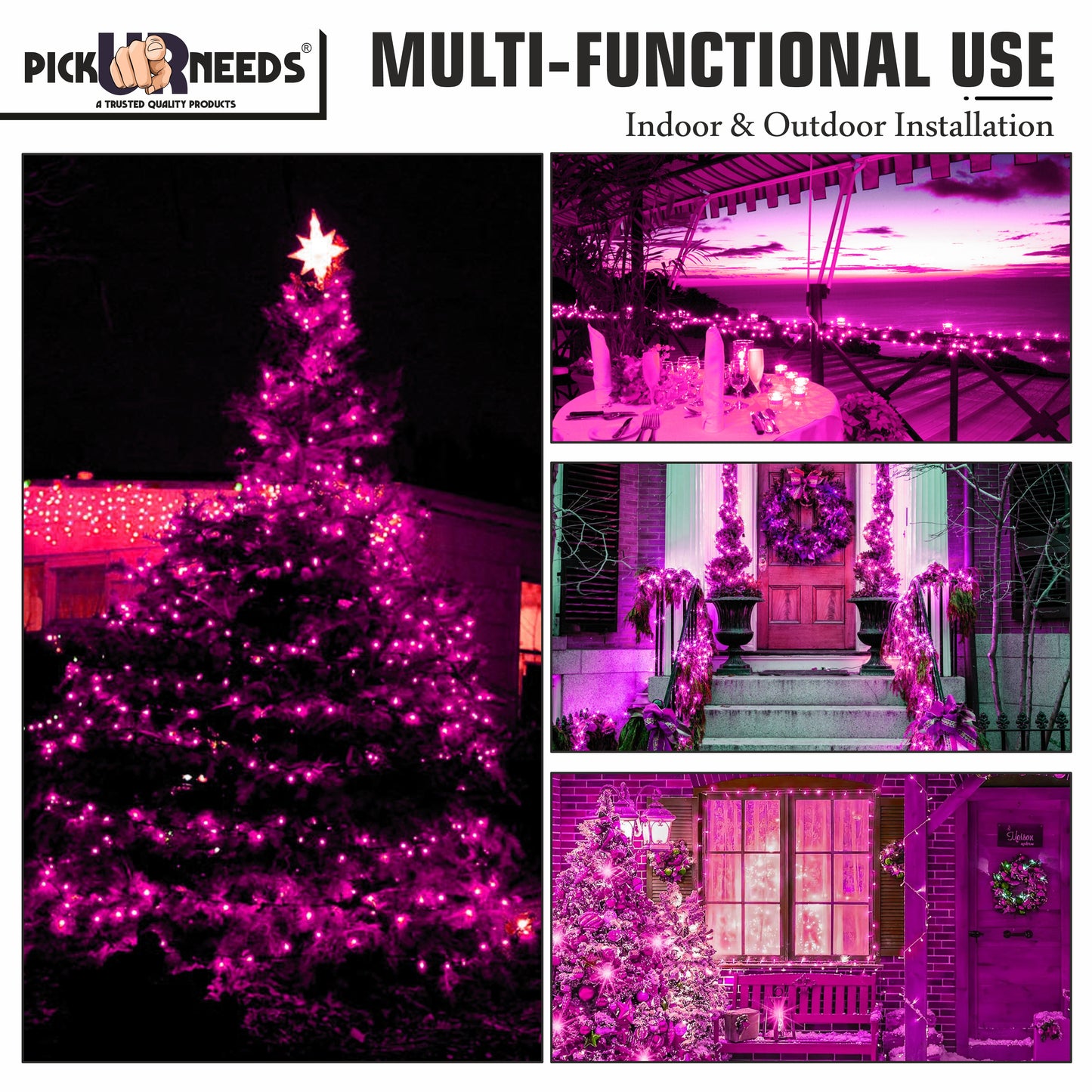 Pick Ur Needs 60 LEDs 20 m Yellow Steady String Rice Lights  (Pack of 1)