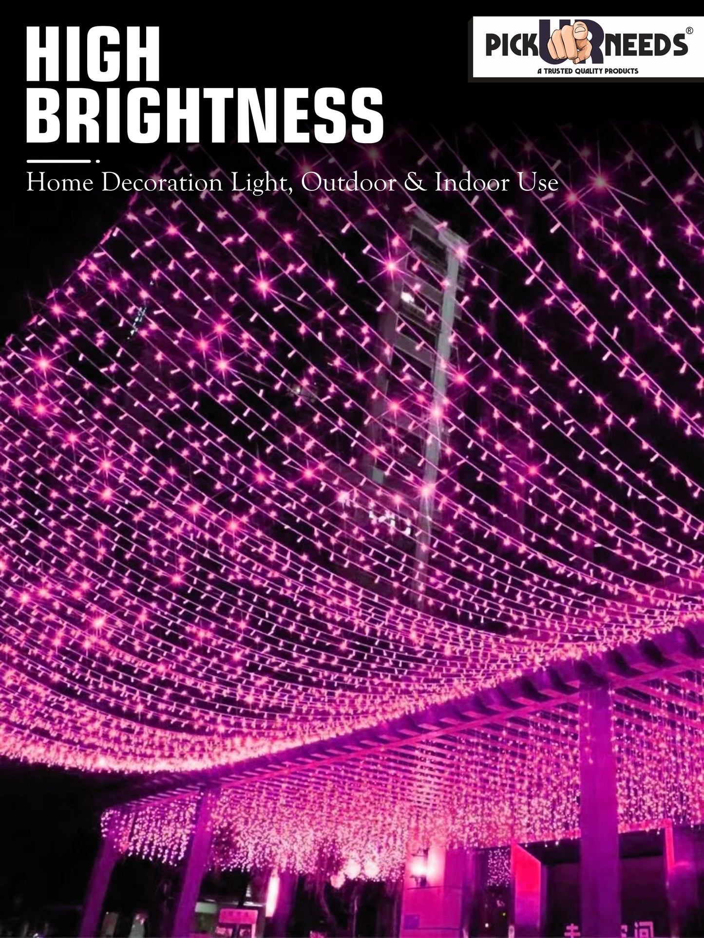 Pick Ur Needs 60 LEDs 20 m Yellow Steady String Rice Lights  (Pack of 1)