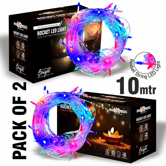 Pick Ur Needs 24 LEDs 10 m Multicolor Color Changing String Rice Lights  (Pack of 2)