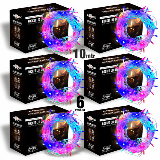 Pick Ur Needs 24 LEDs 10 m Multicolor Color Changing String Rice Lights  (Pack of 6)