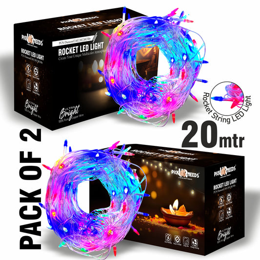 Pick Ur Needs 40 LEDs 20 m Multicolor Flickering String Rice Lights  (Pack of 2)