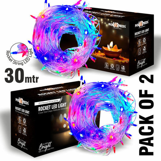 Pick Ur Needs 60 LEDs 30 m Multicolor Color Changing Bulb Rice Lights  (Pack of 2)