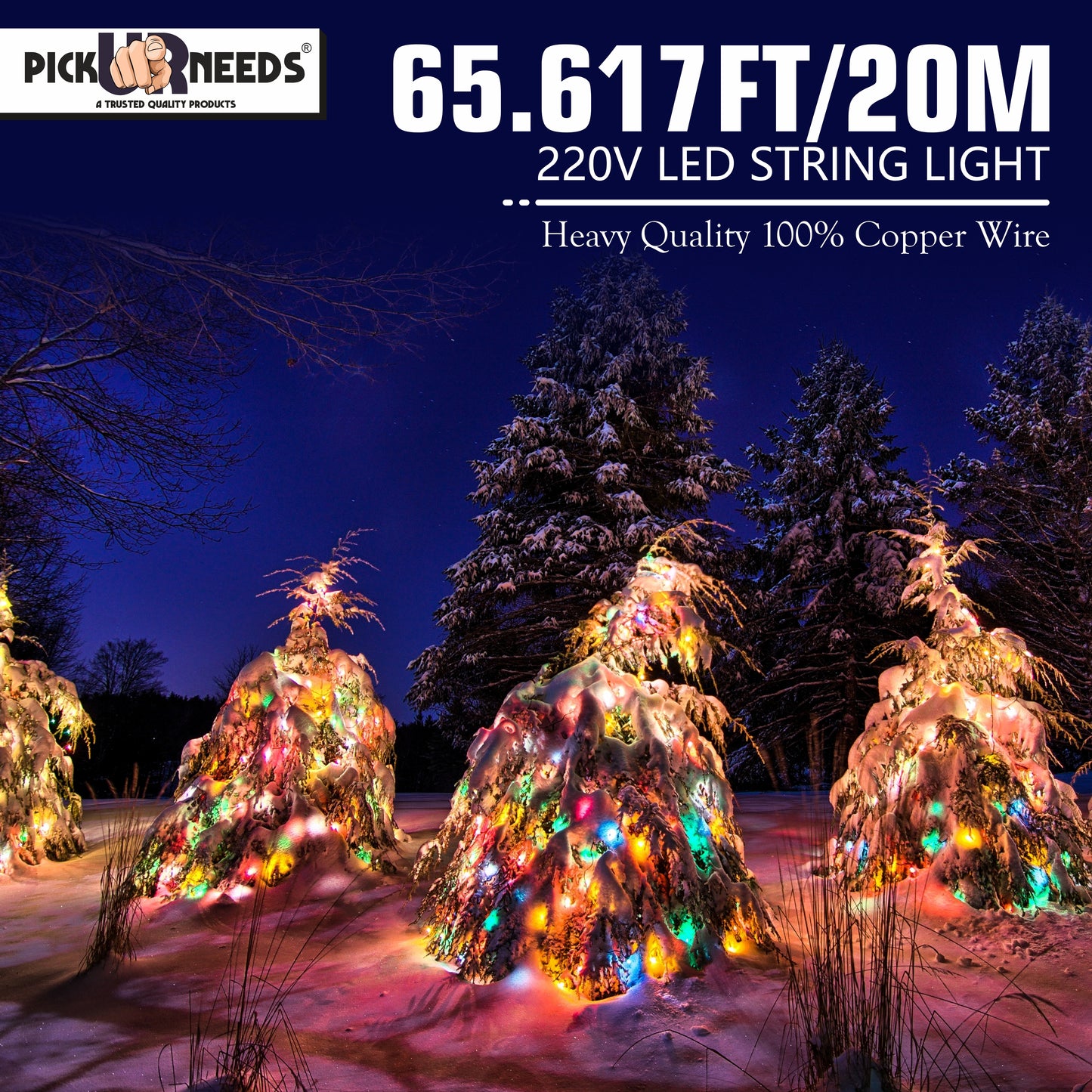 Pick Ur Needs 40 LEDs 20 m Multicolor Flickering String Rice Lights  (Pack of 2)