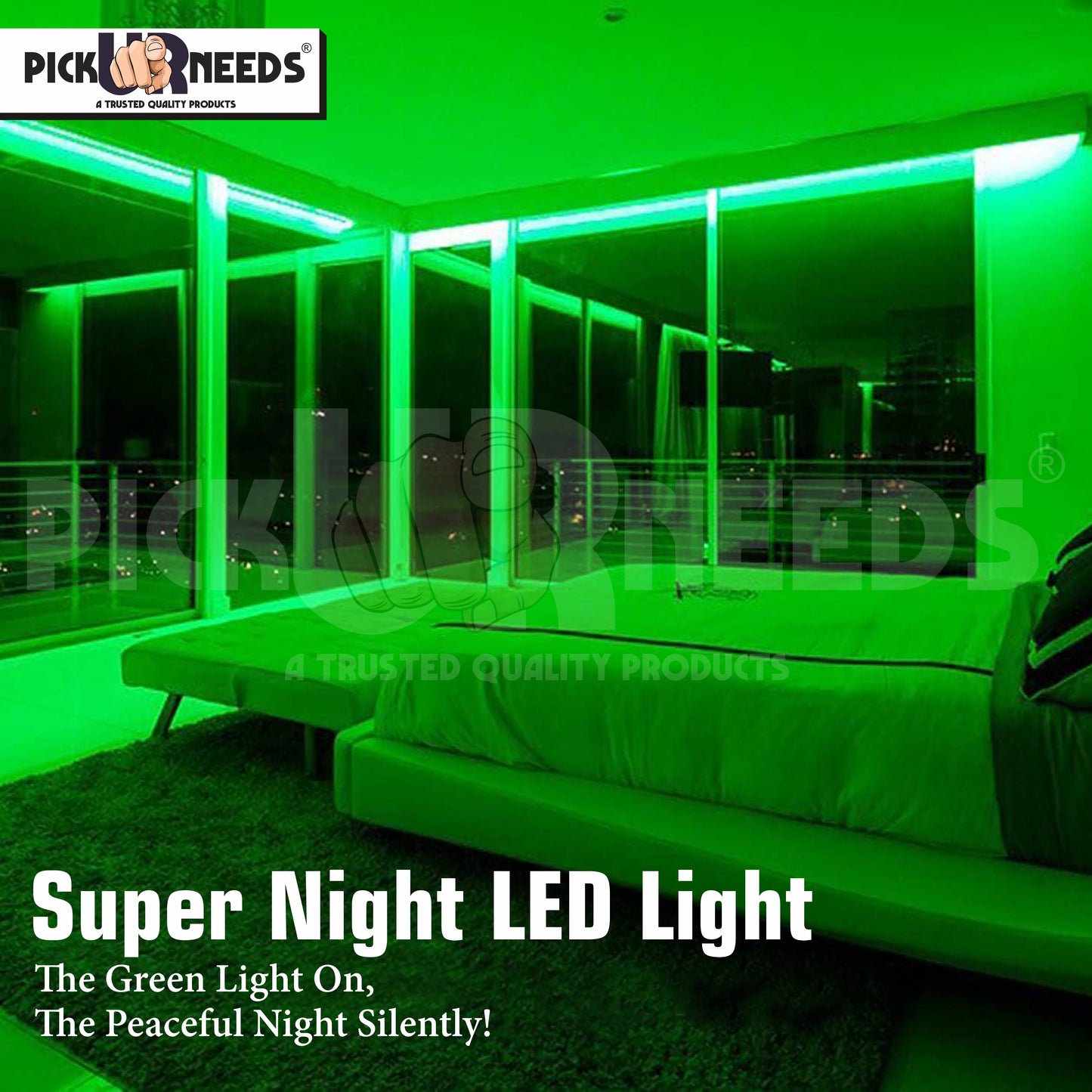 Pick Ur Needs Festival Decorative Light Strip / 1200 LED 10 Meter Rope/Strip Light Green Color Functional