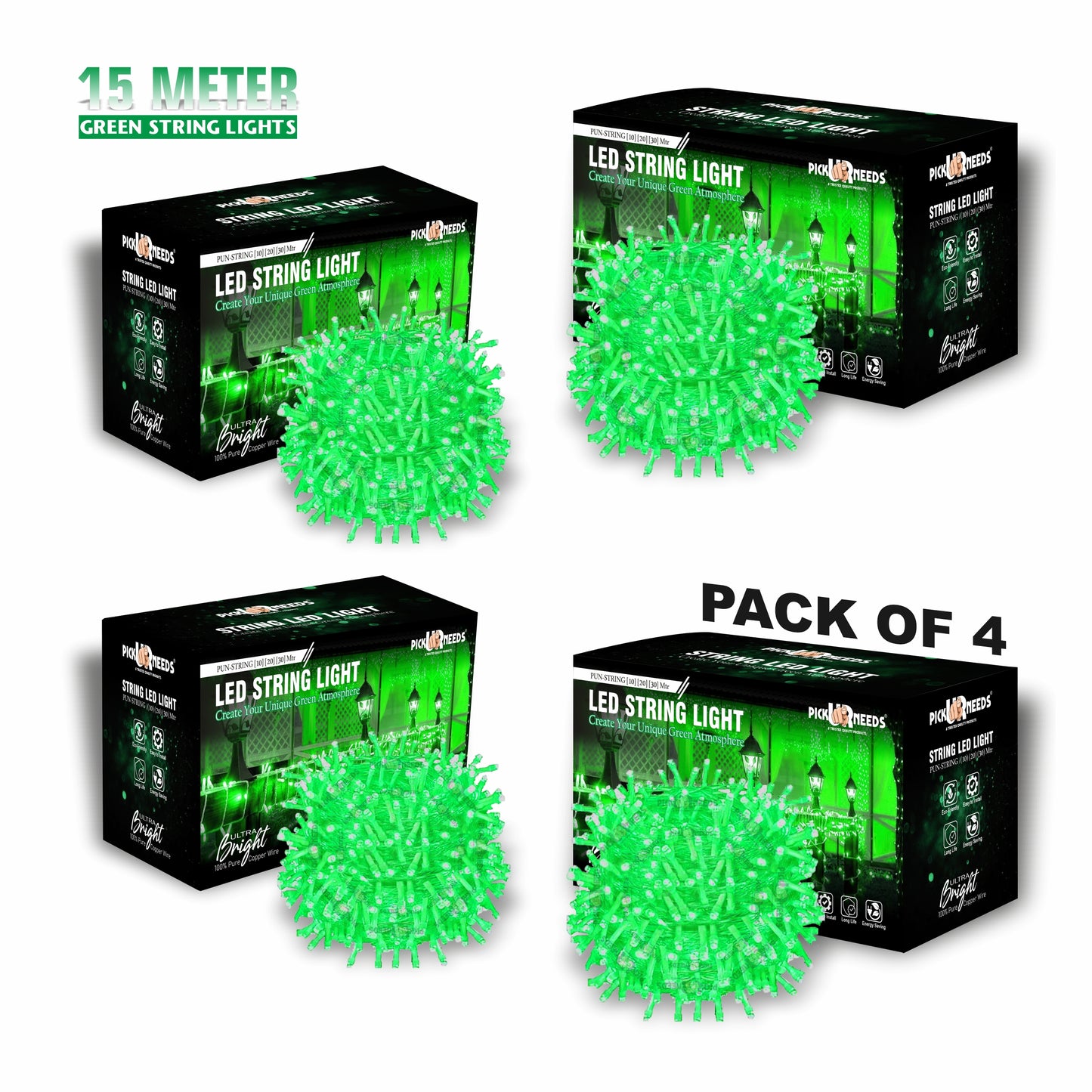 Pick Ur Needs 40 LEDs 15 m Steady String Rice Lights