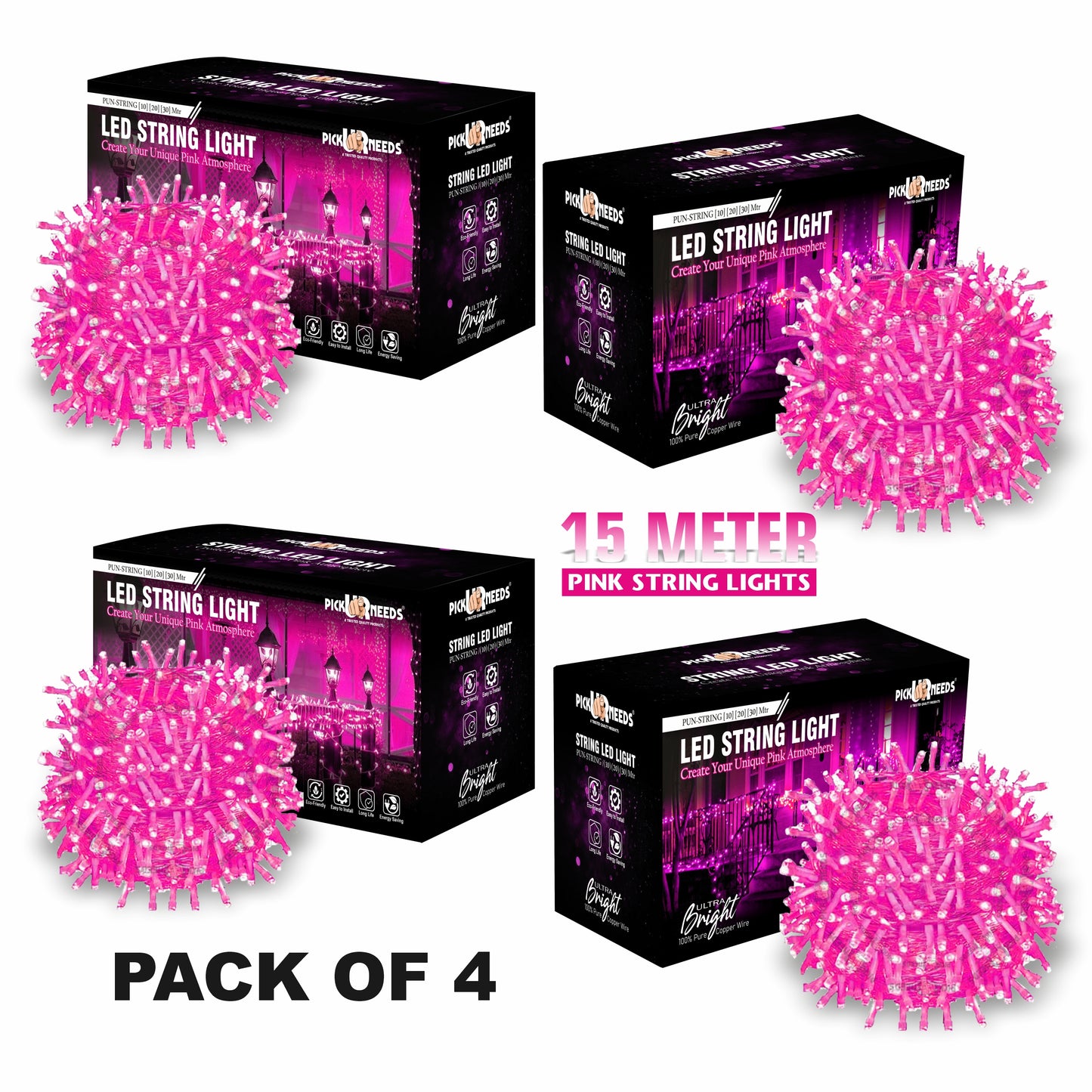 Pick Ur Needs 40 LEDs 15 m Steady String Rice Lights