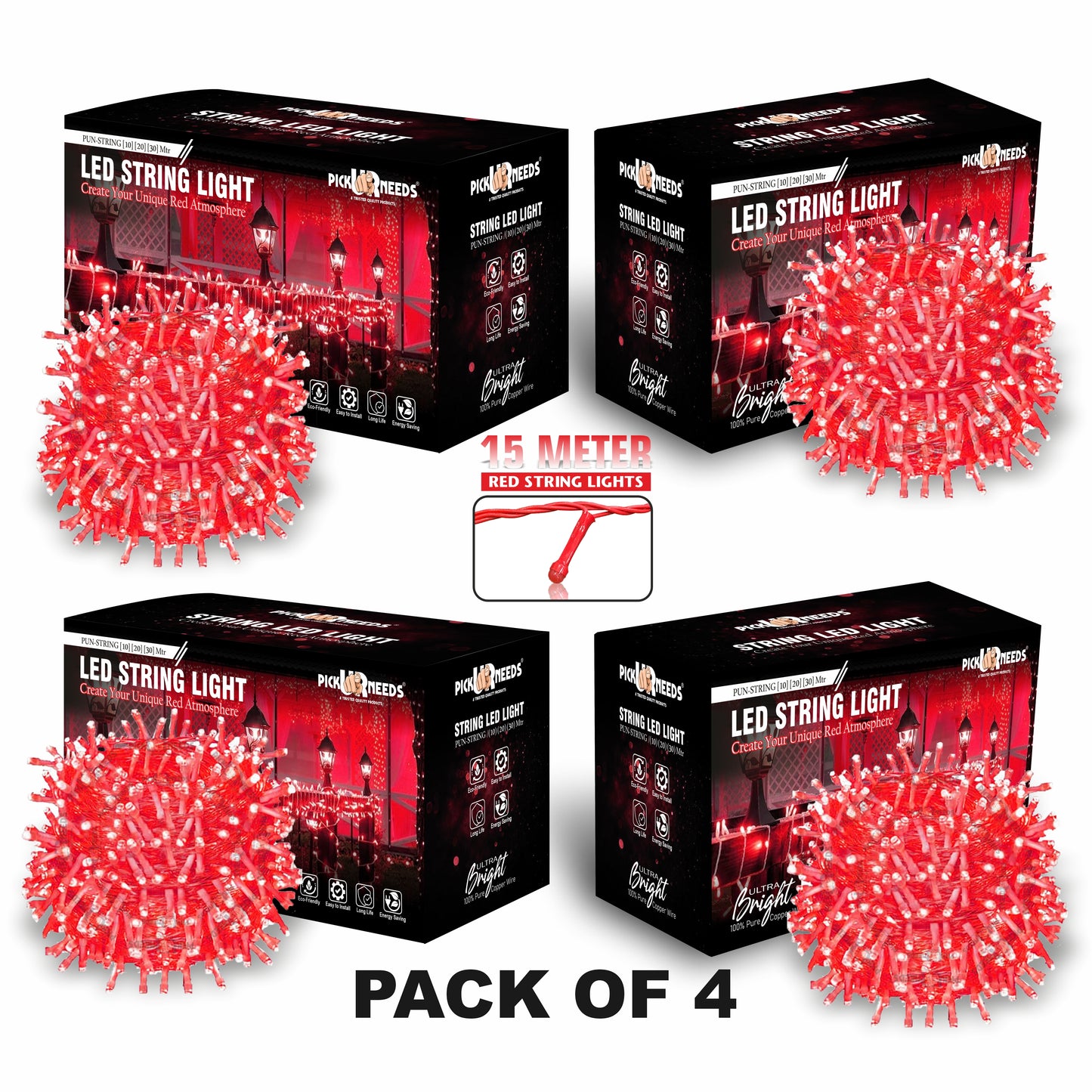 Pick Ur Needs 40 LEDs 15 m Steady String Rice Lights